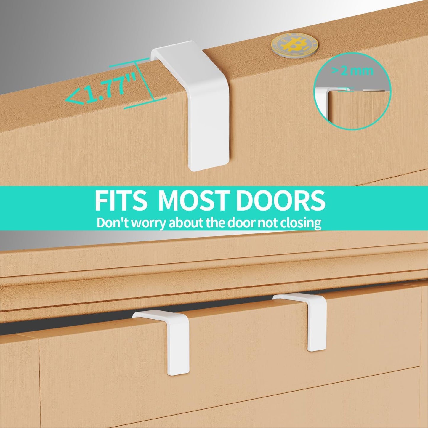 HapiRm Over Door Organizer Storage - Hanging Door Organizer with 4 Metal Large Capacity Baskets and Adjustable Coat Hook for Bathroom Bedroom Kitchen Pantry Closet Cabinet