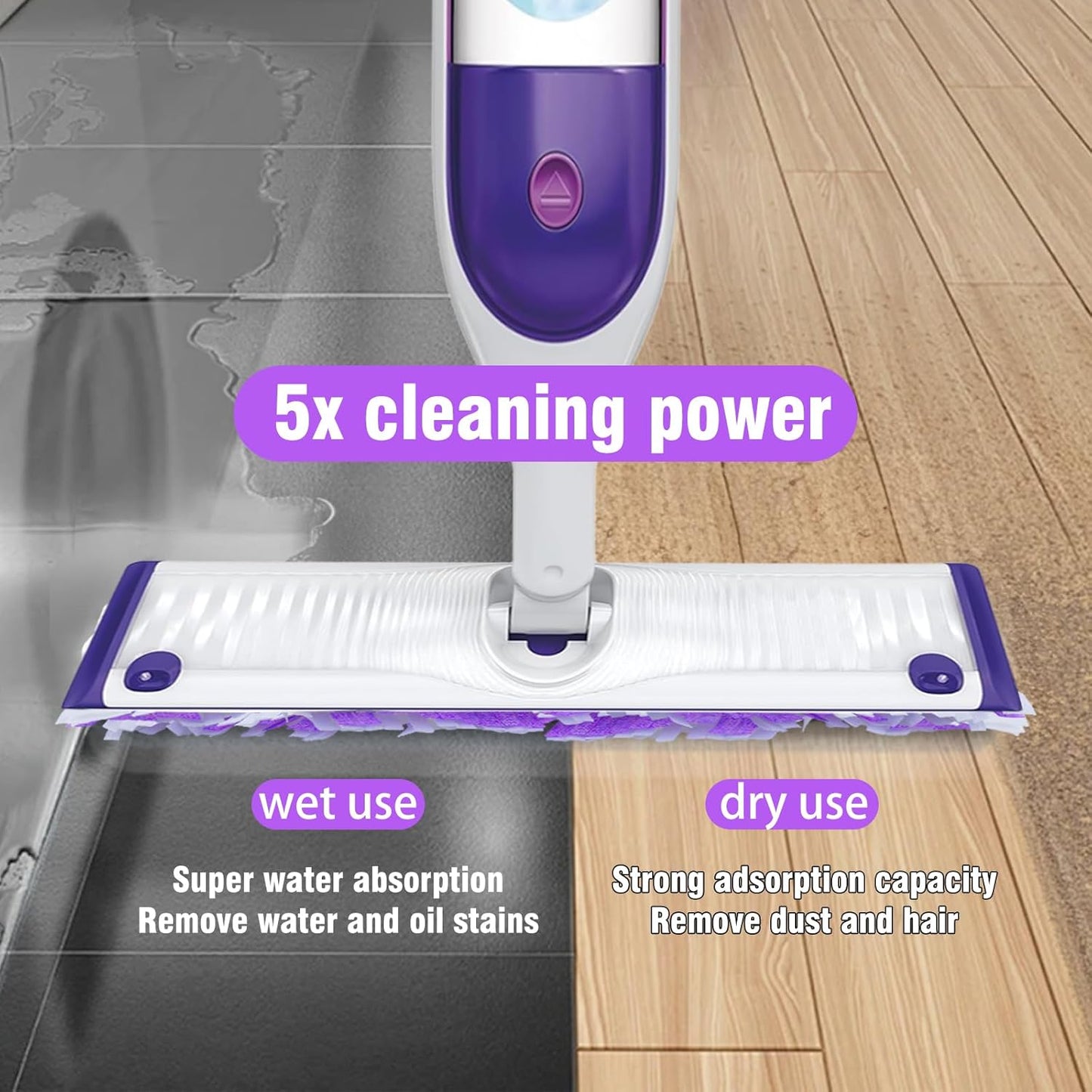 50 Count ‌Disposable Heavy-Duty Power Mop Pads Refills for Swiffer Power Mop,Replacement Floor Cleaning Refills, Non-Washable & Unscented, Compatible with Swiffer PowerMop (Quick-Absorb, No Residue)