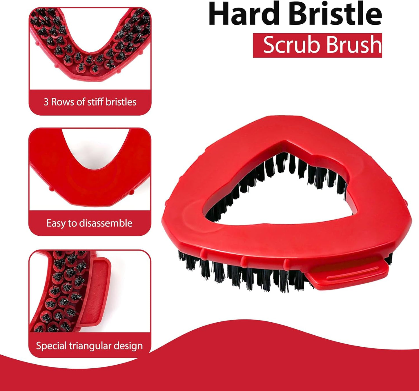 Spin Mop Replacement Set for O-Ceda EasyWring 1-Tank System, Includes 2 Mop Head Replacement, 1 Mop Handle (30-58in Adjustable 4-Section Pole), 1 Scrubber Head, 1 Spin Base