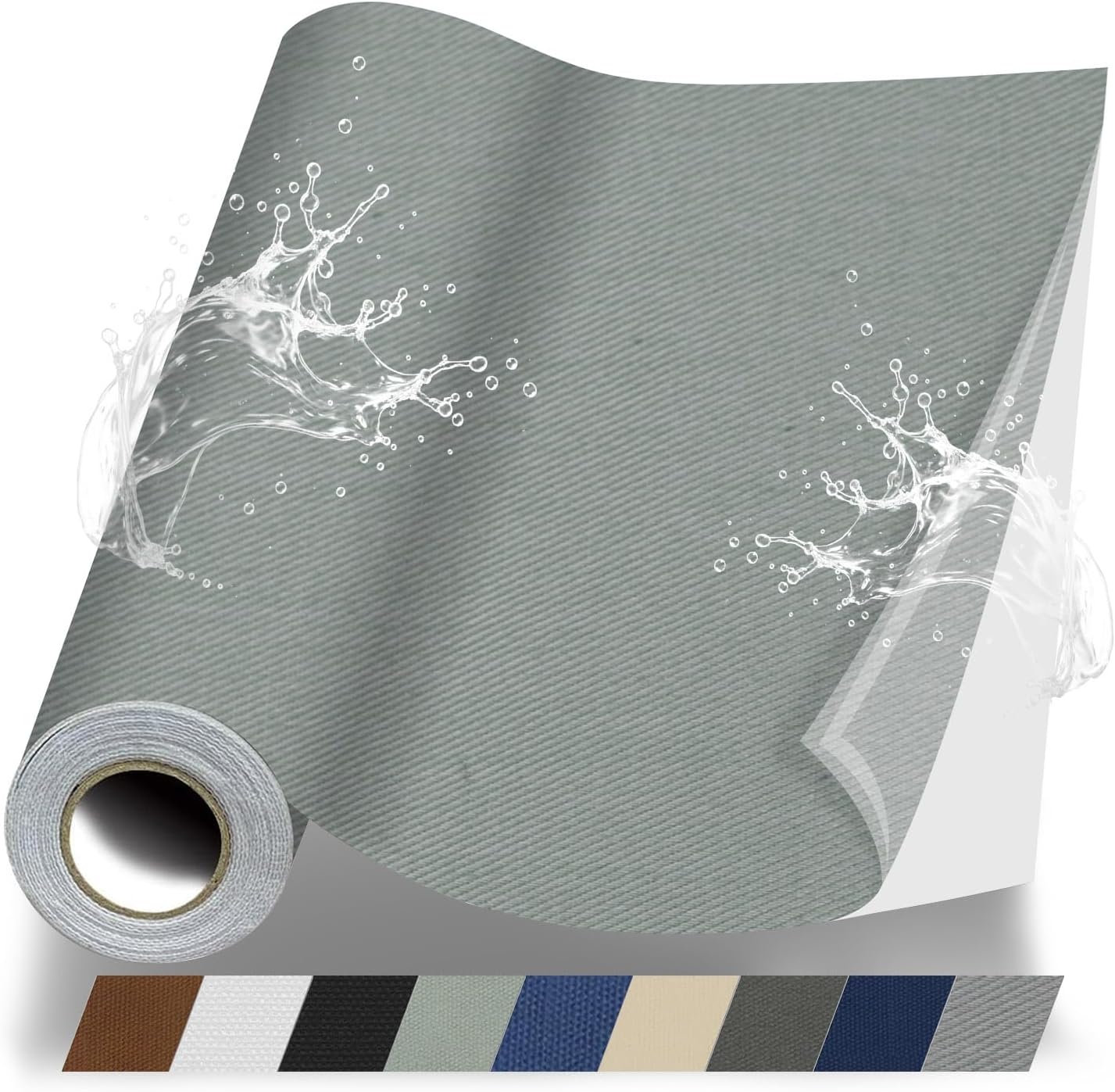 Fabric Repair Patches, Canvas Self-Adhesive Fabric Patches Tape Durable, DIY Large Canvas Repair for Sofa, Couches, Furniture, Chair, Clothing （3.5X79 Inch, Medium Grey）