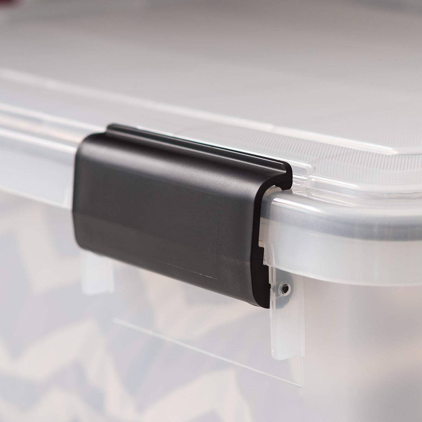 IRIS USA 47 Quart WEATHERPRO Plastic Storage Bins with Lids, Tote Organizing Container with Durable Lid and Seal and Secure Latching Buckles, 6 Pack