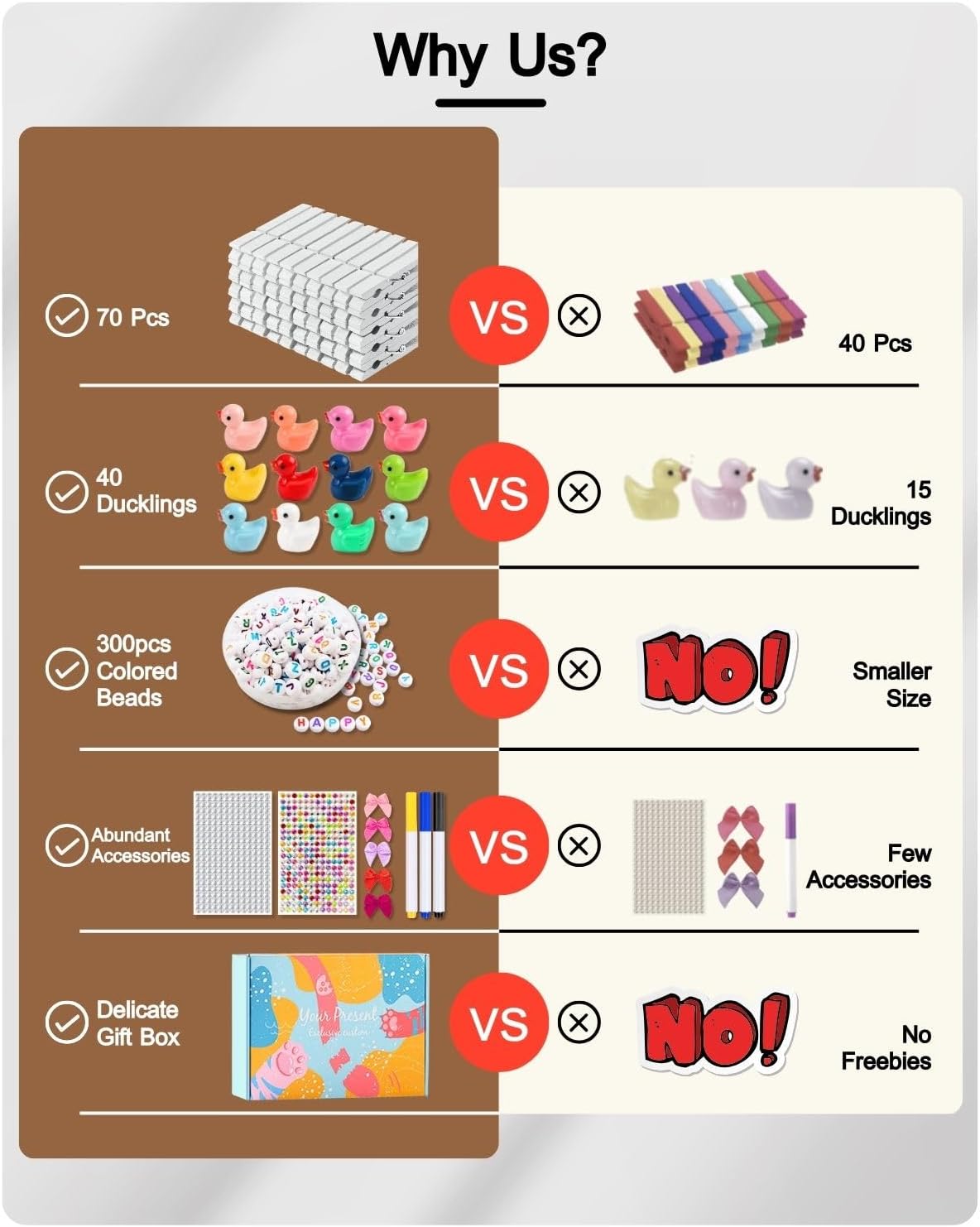 Cheer Pins for Backpack Cheer Stuff Kit 70 White Colored Clothes Pins with Mini Resin Ducks Bows Letter Beads Team Cheerleaders Gifts Bulk Pin Me Ribbon for Bag Decorations Competition Spirit Clips