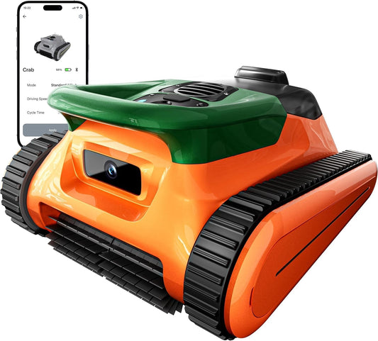 Cordless Robotic Pool Cleaner -Pool Vacuum 180W Brushless Motor, 45,000Pa Suction, Wall Climbing, Sonar Navigation, 3 Modes Automatic Pool Robot for Inground & Above-Ground Pools Up to 2150 Sq. Ft.