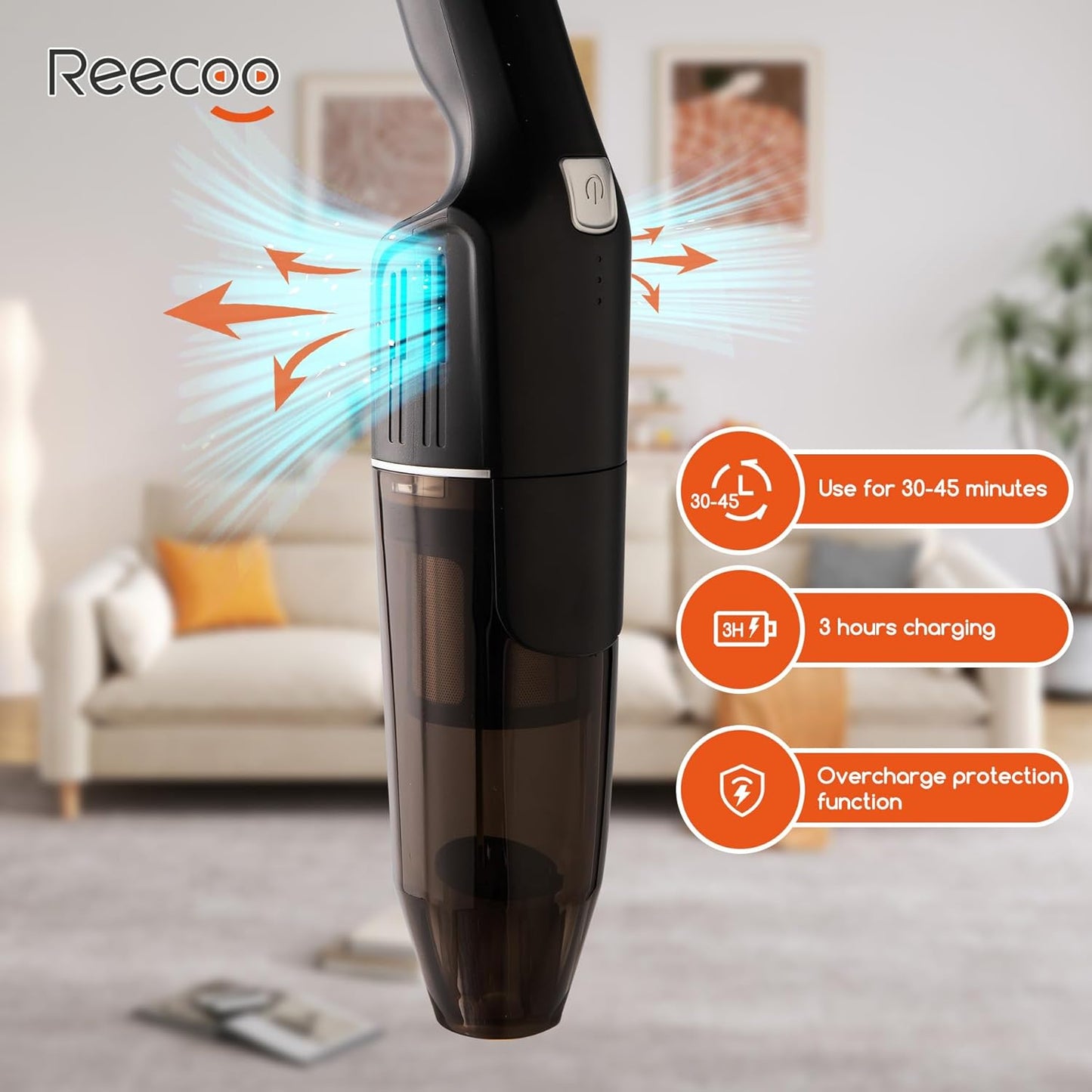 Cordless Stick/Handheld Vacuum Cleaner, 10-17Kpa 2-Level Powerful Suction,Fast Charging-Use Durable, Latest Household Vacuum Cleaners for Cleaning Flooring,Carpets,Car Seat,Sofas, Hair and Dust