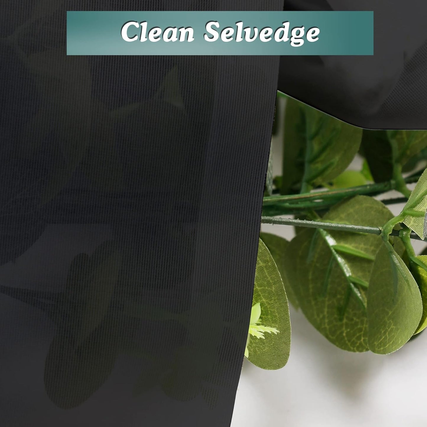 Chyhomenyc Extra Long Black Sheer Curtains 144 inch 2 Panels Set, Translucent Backdrop Window Scarf Drapes for Canopy Bed/Wedding/Living Room/Anniversary, 12FT Length, Each 42Wx144L in, 2PCS, Black