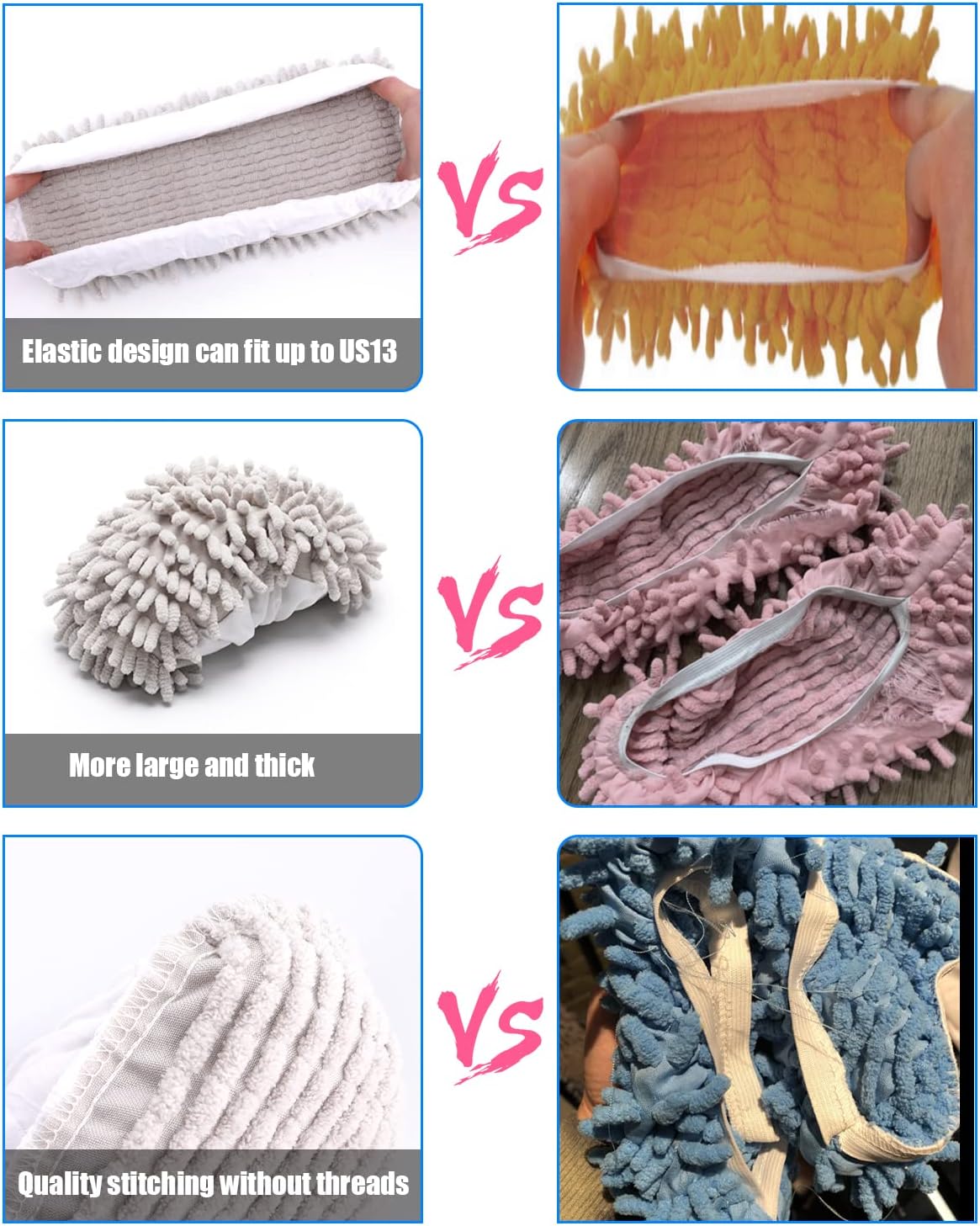 8 Pcs Mop Slippers Socks Floor Cleaning,Microfiber Shoe Covers dust Washable Reusable for Woman Man House Kitchen (Grey)