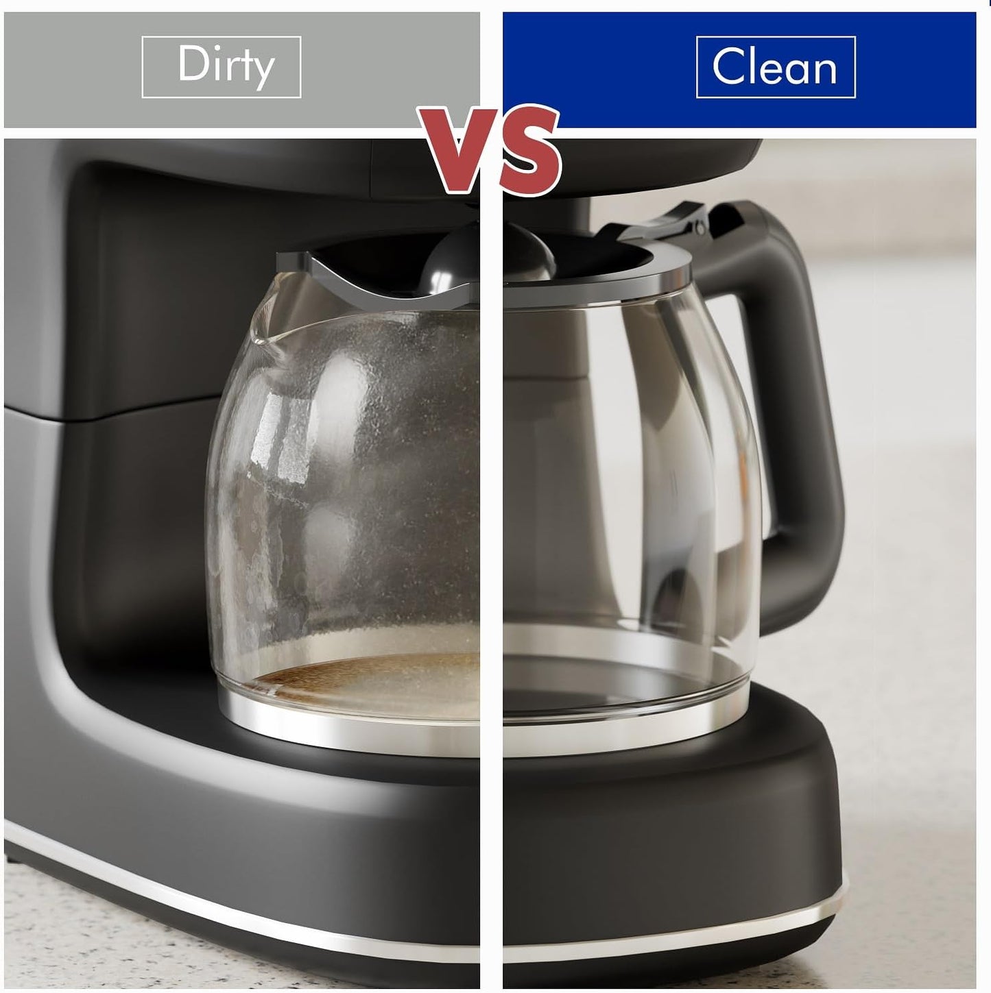 Coffee Machine Cleaner Descaler Tablets - 1 Years Supply, Fast-Acting Formula Compatible With Nespresso, Keurig, Ninja, Delonghi, Miele, Removes Limescale from Espresso & Drip Coffee Machines