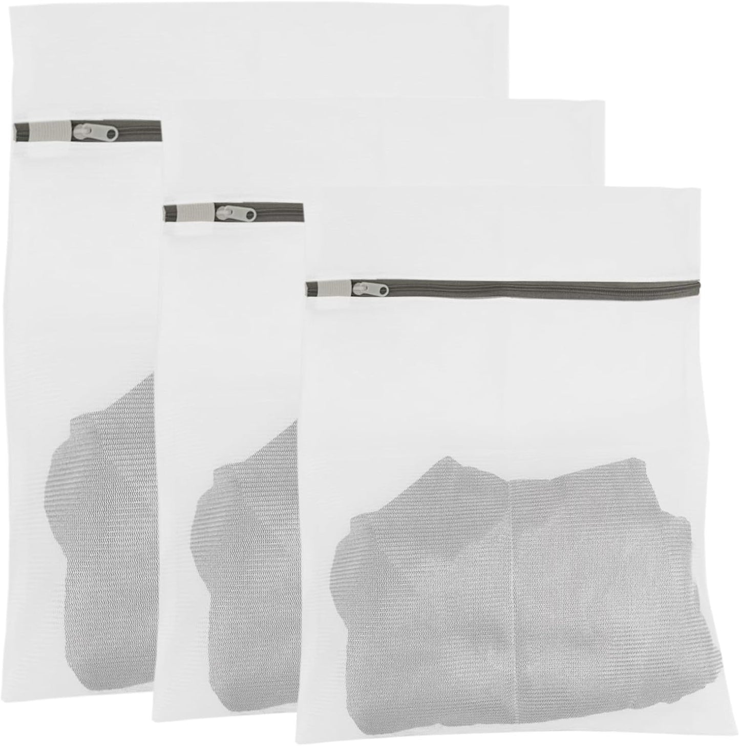 3Pcs Mesh Laundry Bags with Sturdy Zipper, Durable Laundry Room Essentials, Travel Storage Organize Bag, Clothing Laundry Delicates Washing Bags for laundry, Blouse, Bra, Stocking, Underwear, XYD-AA