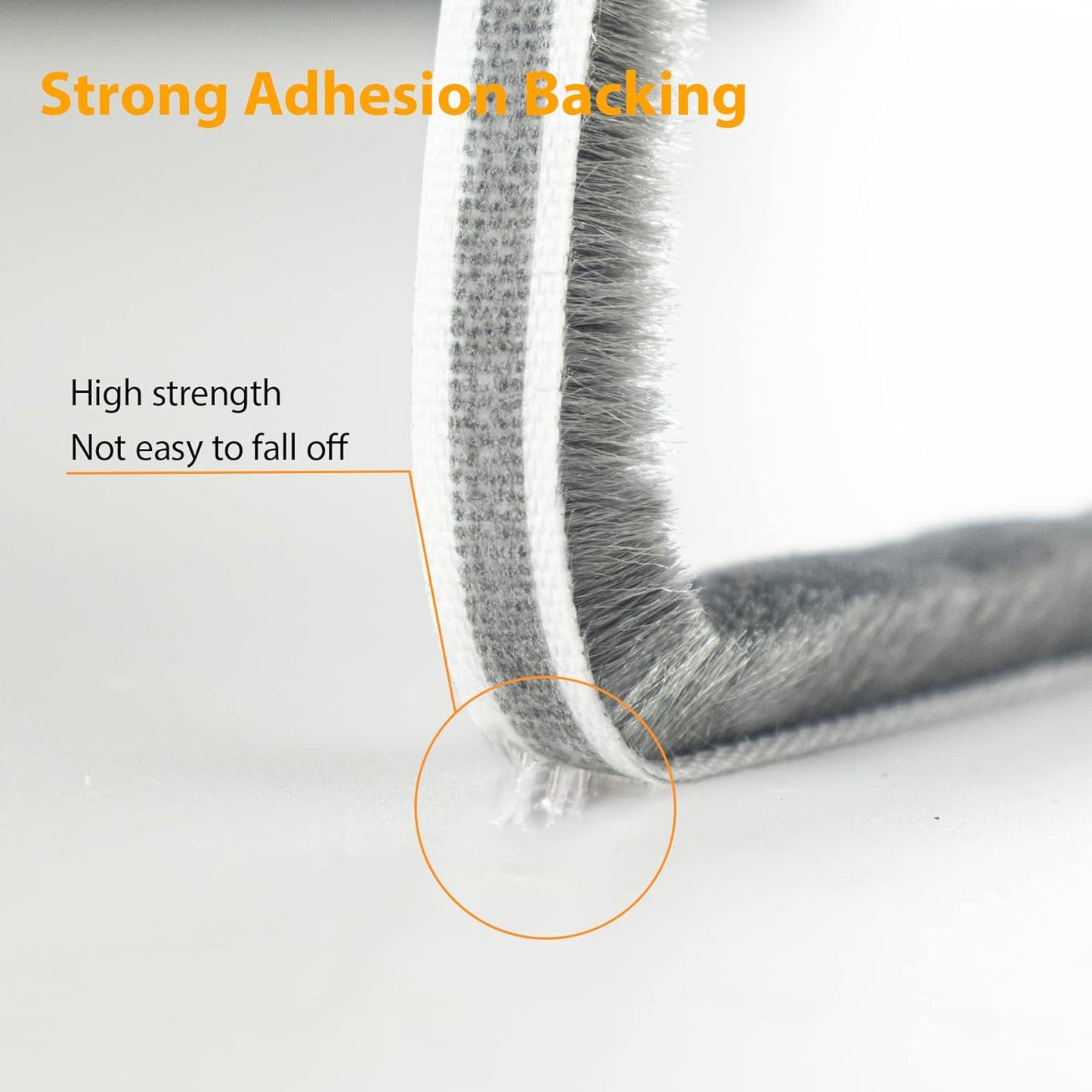 39.4FT Brush Weather Stripping, Neat Pile Self Adhesive Seal Strip for Windows and Door, Weatherstrip for Soundproofing, Windproof, Dustproof, Stronger Stickiness, 0.35'' Wide x 0.2'' Thick, White