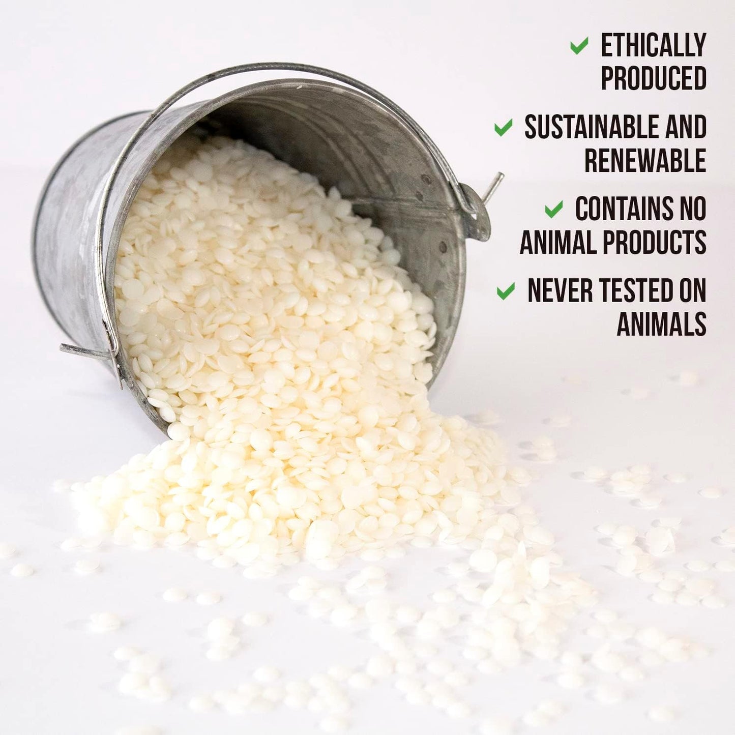 American Soy Organics Freedom Coconut Soy Wax Beads for Candle Making - Natural Candle Making Supplies - Paraffin-Free,Beeswax-Free Coconut Candle Wax for Container Candles,Tealights, Wax Melts 5 lbs