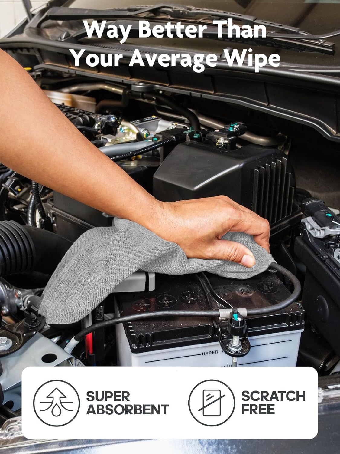 Fantasticlean Microfiber Cleaning Cloth Roll -150 Pack, Tear Away Microfiber Towels, 12" x 12", Reusable, Washable, Ultra Absorbent Dishcloth for Home Supplies, Car, Pet, Kitchen (Pink & Grey)