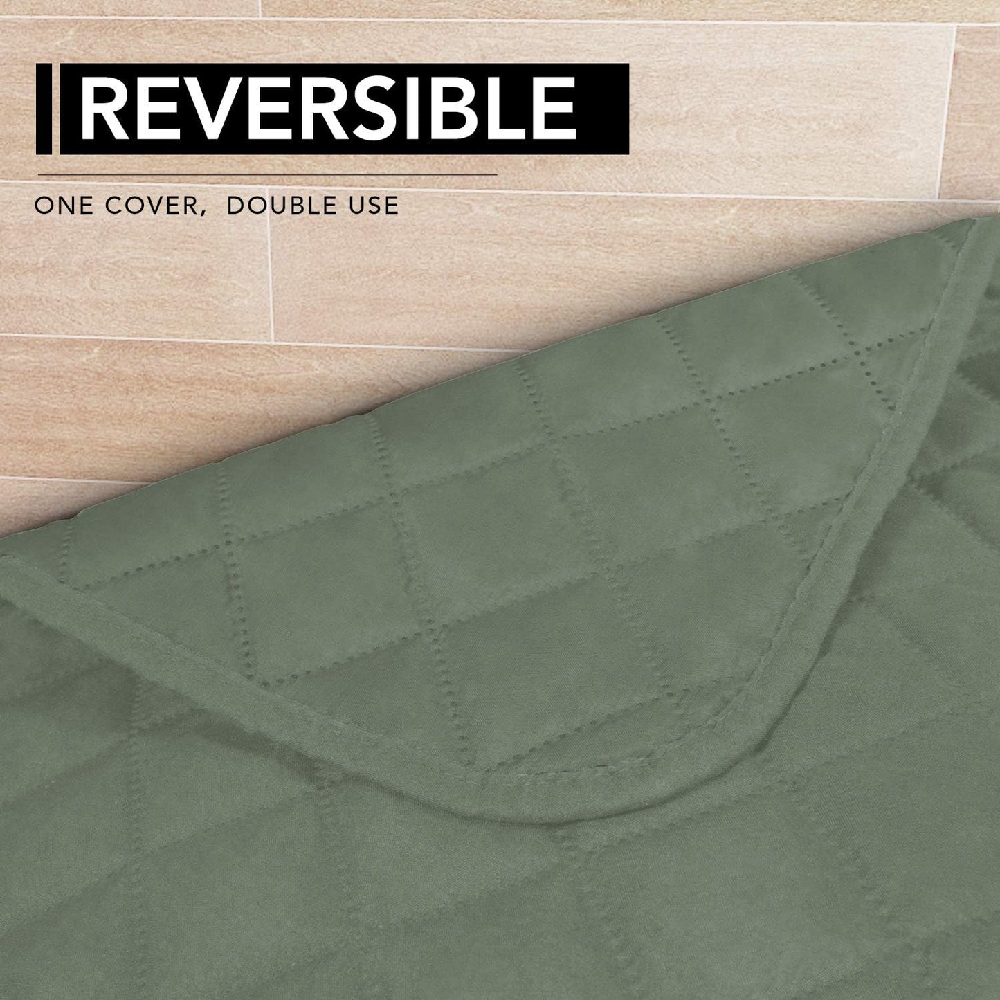 Easy-Going Sectional Couch Covers for Dogs L Shape Sofa Cover Reversible Sofa Slipcover Chaise Lounge Cover Furniture Protector Cover for Pets Dog Cat (42 x 52 inches, Greyish Green/Greyish Green)