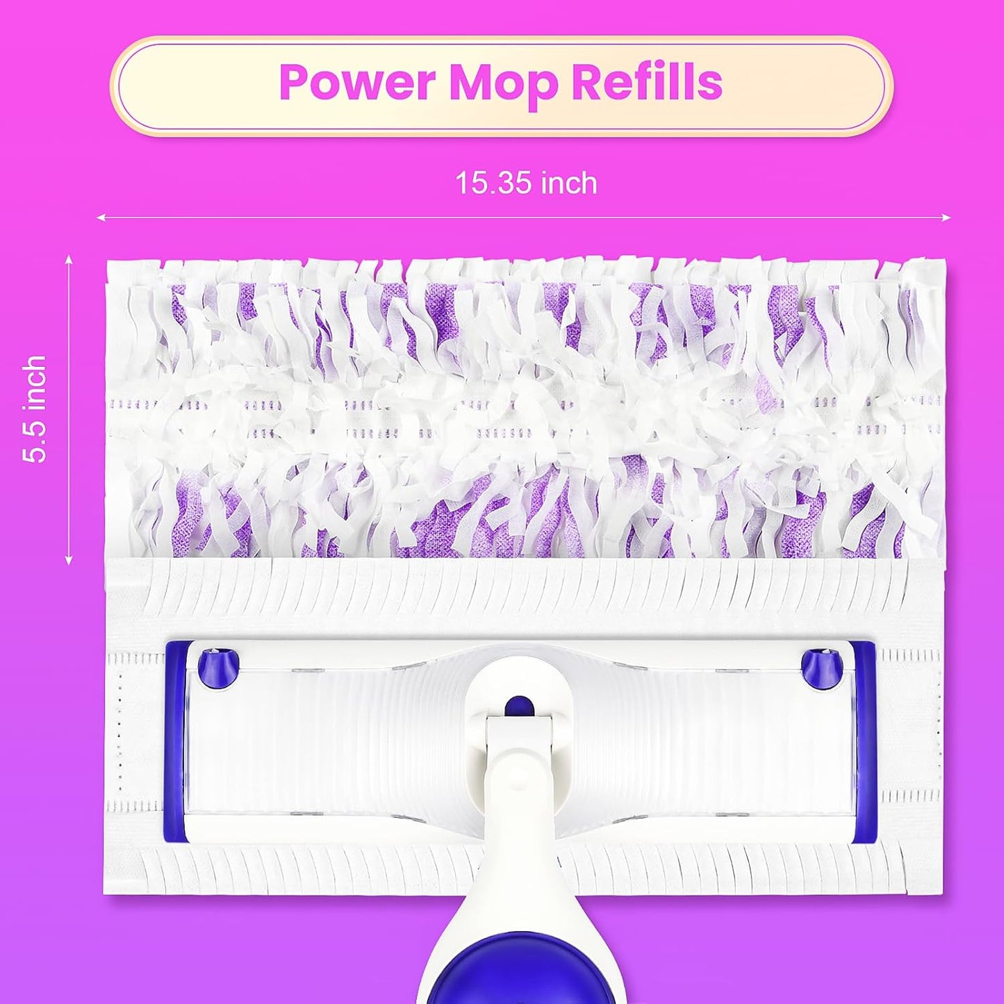 Power Mop Refills for Swiffer | 40 Count Disposable Pads for Wet & Dry Cleaning | Multi-Surface Compatible with Swiffer PowerMop Jets, Wood Floor Mops for Laminate, Tile, Hardwood Floors