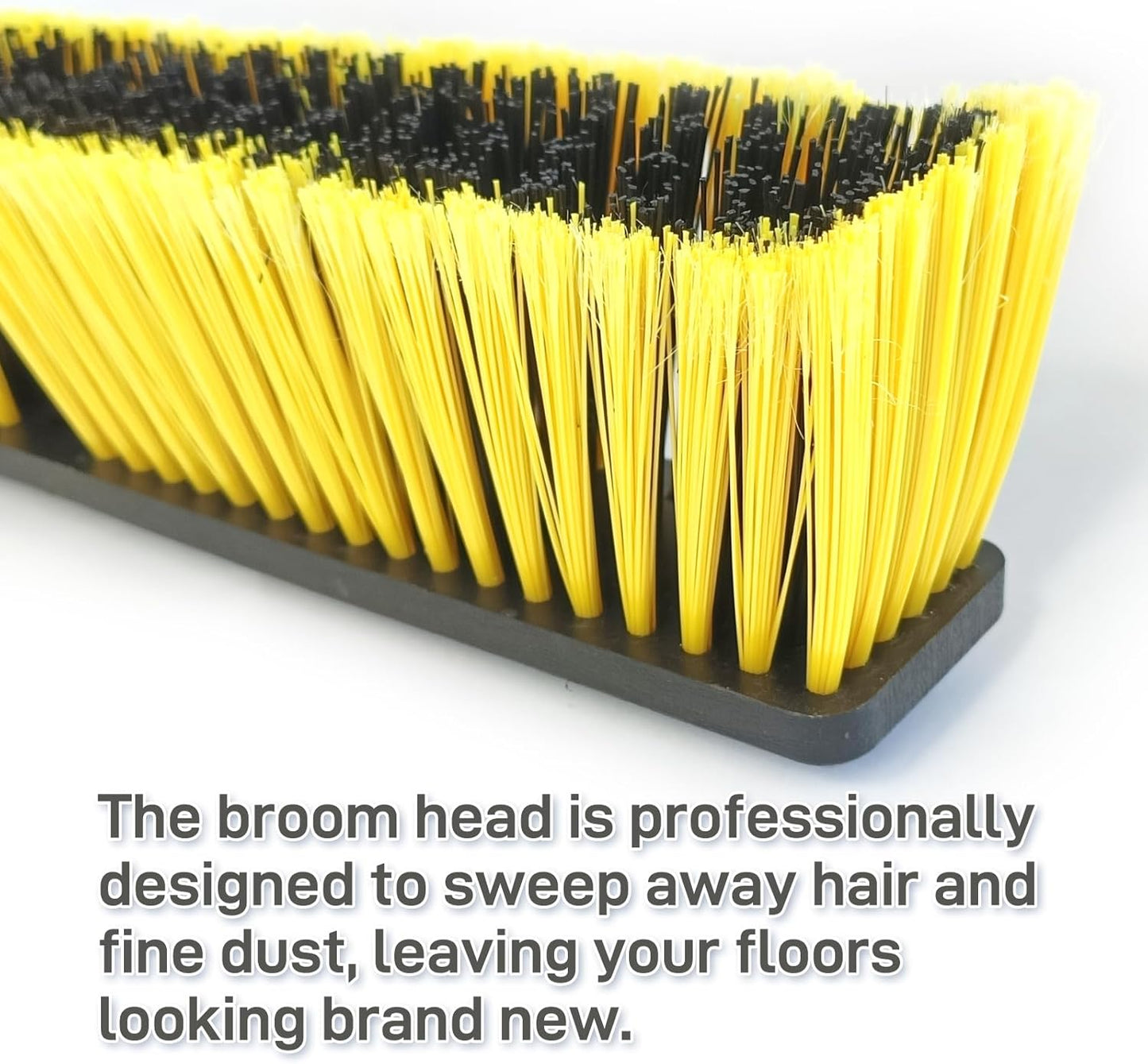 4PCS Push Broom Head Outdoor Large Stiff Bristle Broom Head - Excellent Cleaning Performance - Easy Installation Broom Head(18 inches)