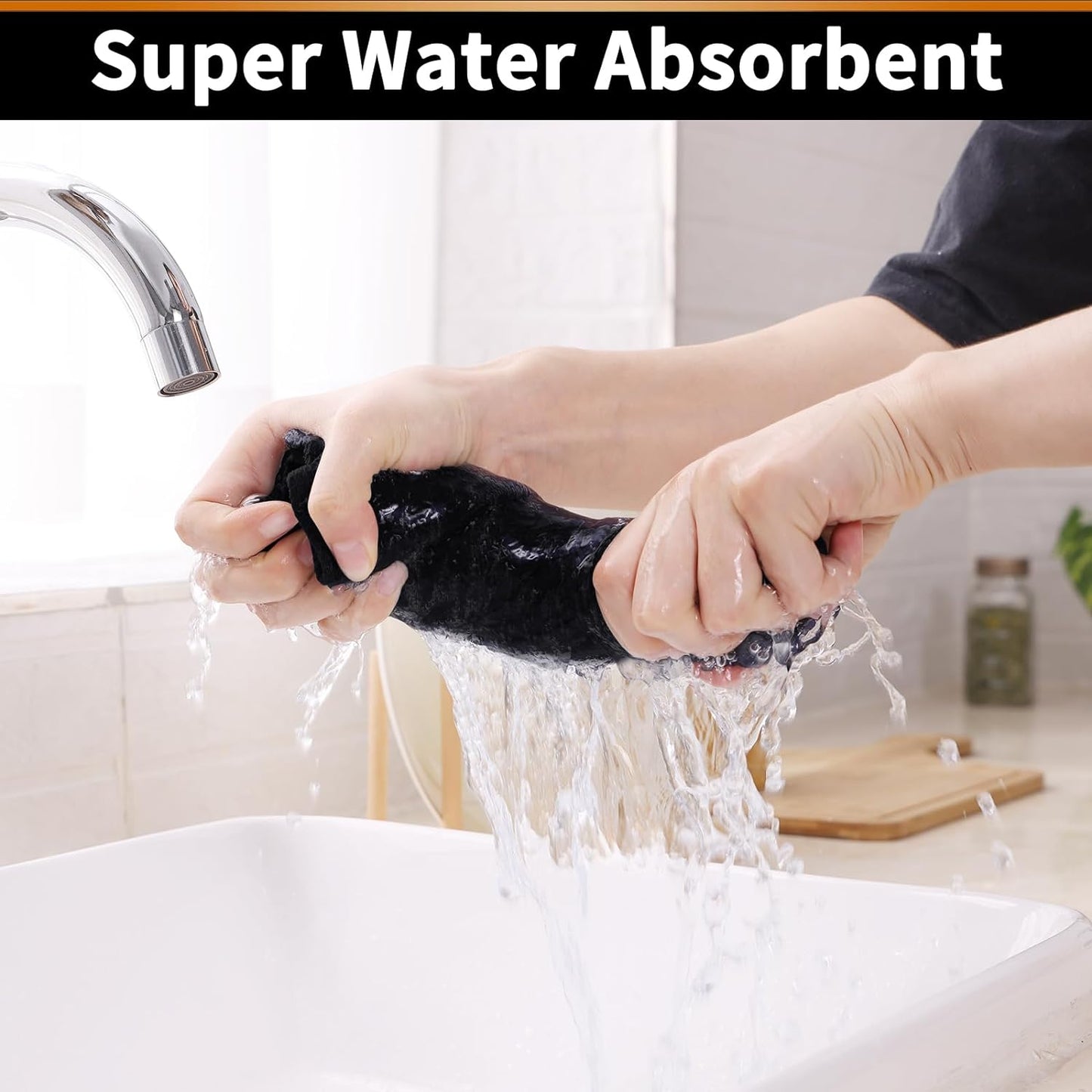 Homaxy 100% Cotton Kitchen Towels and Dishcloths Set - 8 Pack Waffle Weave Soft and Absorbent Dish Towels - 26 X 16 Inch and 12 X 12 Inch - Multiple Colour