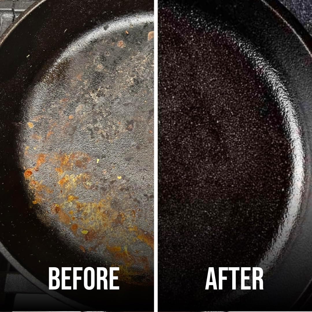 Knapp Made CM Scrubber 6" Small Ring Cast Iron Scrubber - Cast Iron Cleaner for Hard Anodized Cookware, Pre-Seasoned Pans, Dutch Ovens, Iron Pans, Grills and Skillet. Chain Mail Scrubber Cast Iron