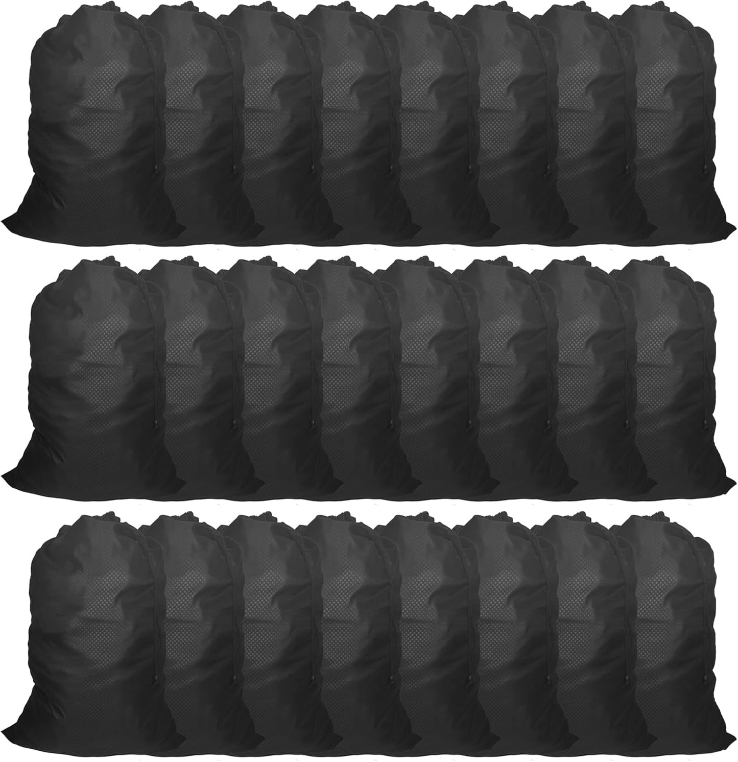 ZPECC Travel Laundry Bag 24 Pack,Bulk Extra Large Heavy Duty Bags, Durable Dirty Clothes Organizer With Drawstring, Fit a Basket or Hamper (40" X 30",Black)