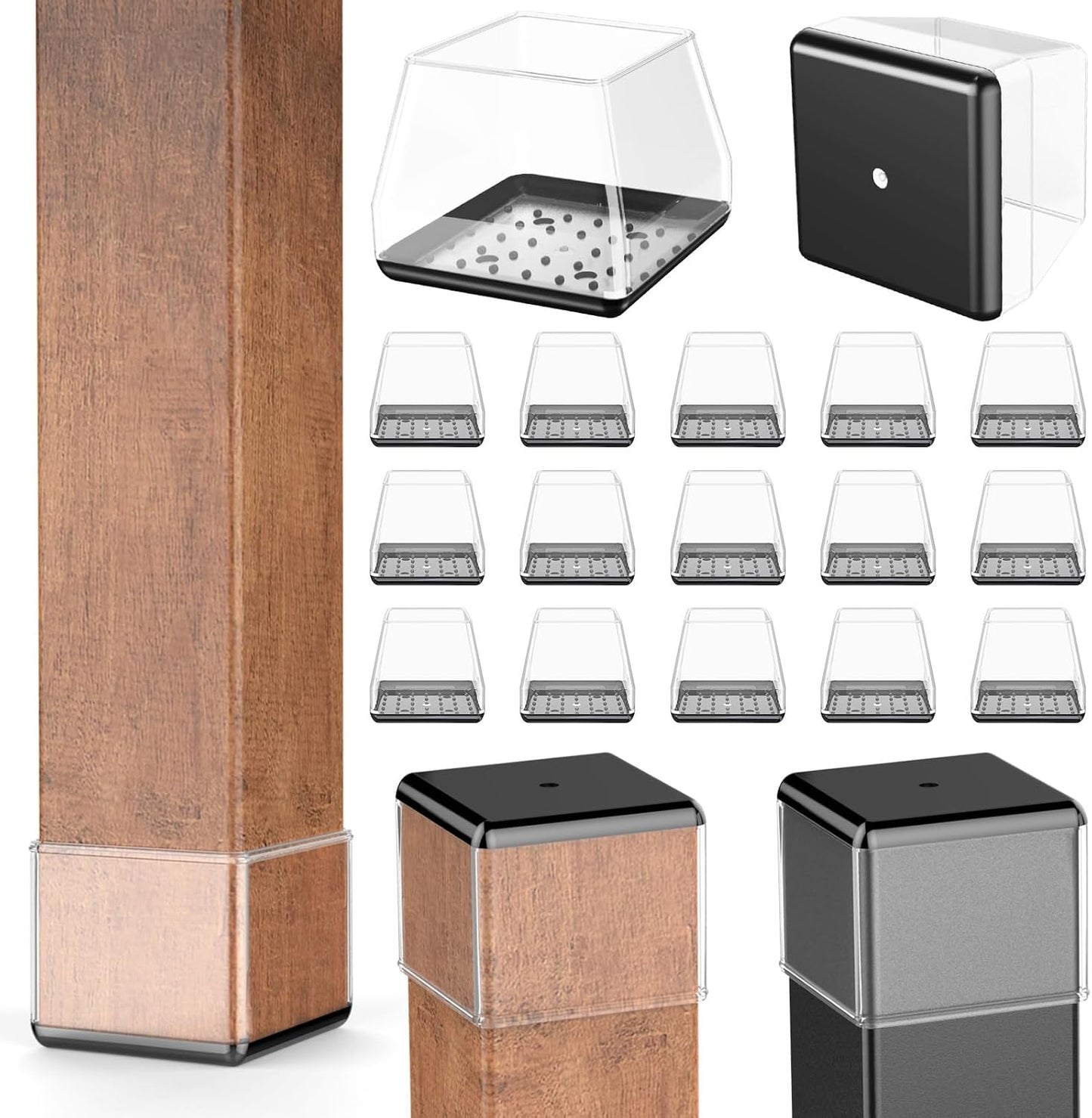 Furniture Sliders,24 PCS Chair Leg Sliders for Carpet, Furniture Movers Sliders, Carpet Chairs Furniture Glides, Floor Protectors, Carpet Moving Sliders Easily Move. (Clear, Fit:0.9-1.15")