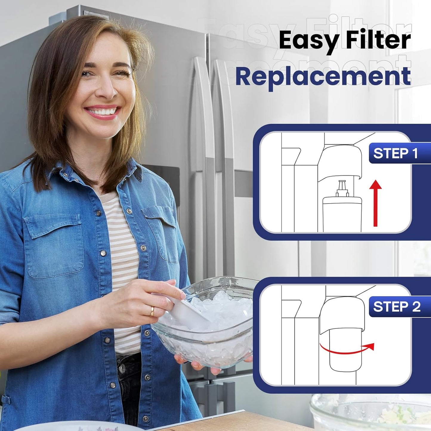 DA29-00003G Replacement for Samsung DA29-00003A Aqua-Pure Plus DA29-00003B HAFCU1 DA29-00003F RS22HDHPNSR RSG257AARS RFG237AARS RF267AERS RFG297AARS HDX-FMS-1 Refrigerator Water Filter 3PACK