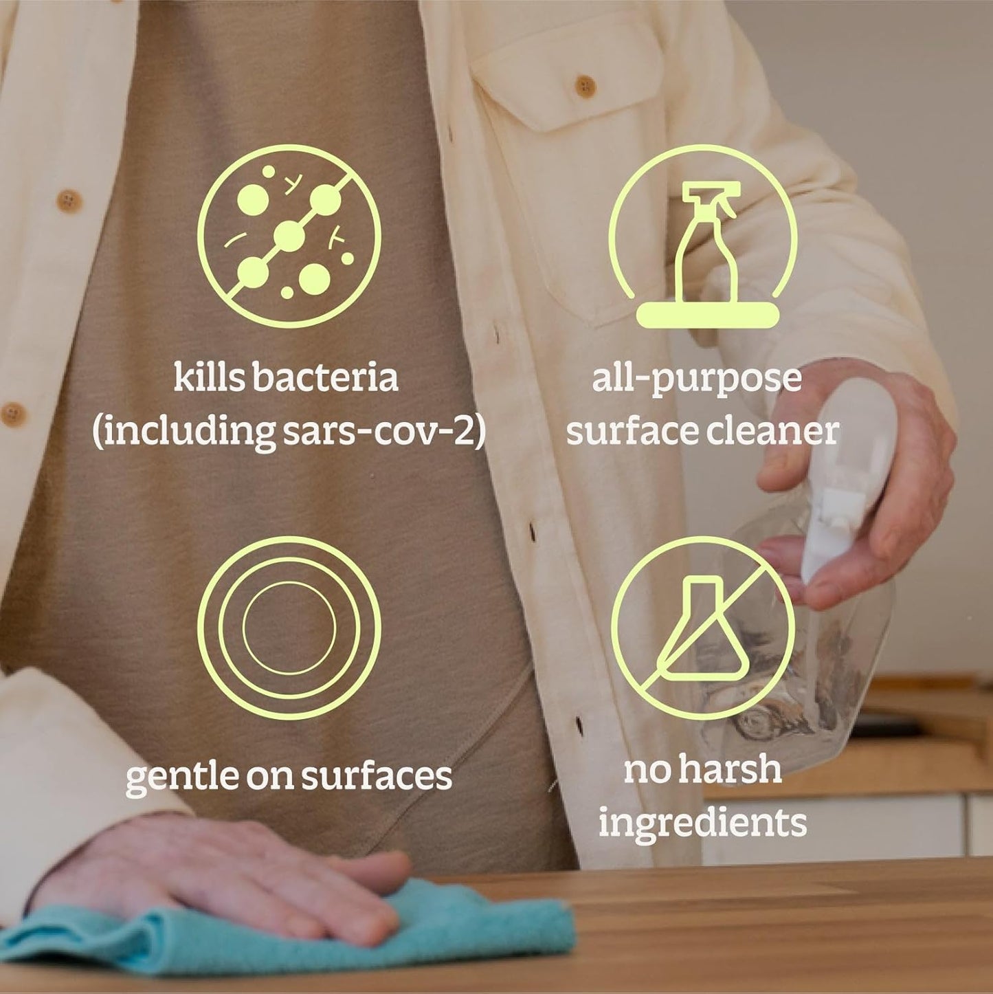 BRIOTECH Sanitizer Disinfectant Hypochlorous Spray, Kill 99.99% of Viruses & Bacteria, Control Mold, Eliminate Odor, Gentle for Nurseries, Food Contact Surface Sanitizer, 2 fl oz Travel Size (2 Pack)