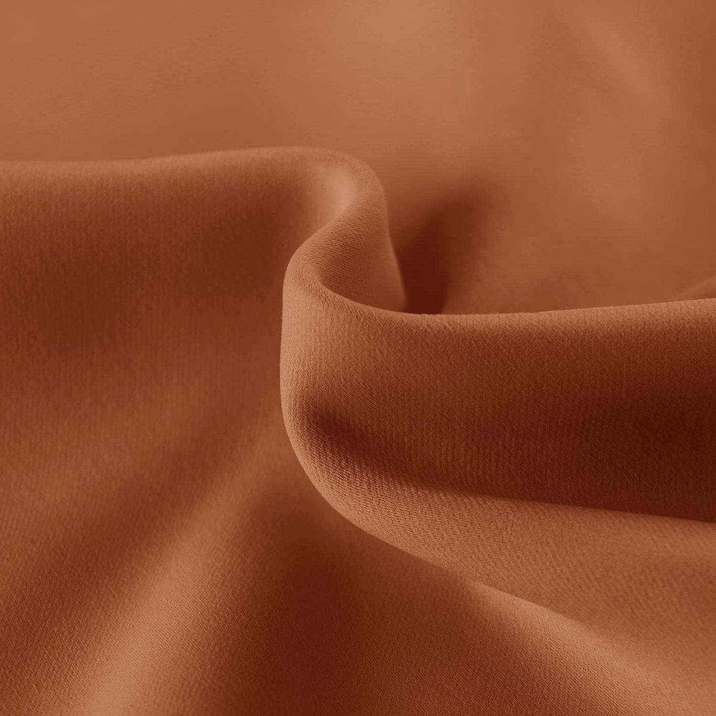 DWCN French Door Curtains – Rod Pocket Thermal Blackout Curtain for Doors with Glass Window, Kitchen and Patio Doors for Privacy, 25 X 40 Inches Long, 1 Curtain Panel with Tieback,Burnt Ochre