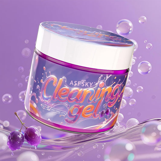 ASFSKY Car Cleaning Gel (Purple,Grape) Dust Cleaning Putty Universal Car Interior Cleaner Keyboard Dust Remover Car Slime Gifts for Men Women girl（1 pack）