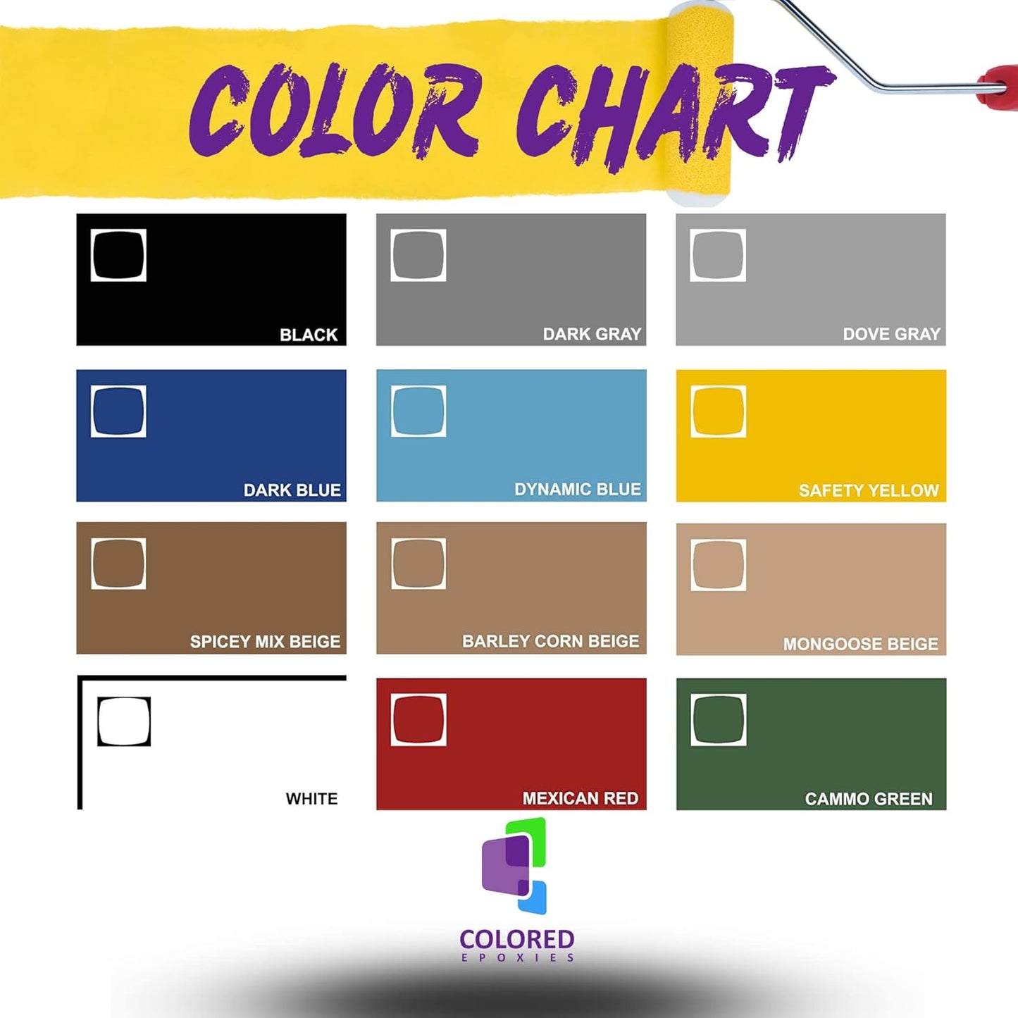 Coloredepoxies 10009 Red Epoxy Resin Coating Made with Beautiful and Vibrant Pigments, 100% solids, For Garage Floors, Basements, Concrete and Plywood. 3 Quart Kit