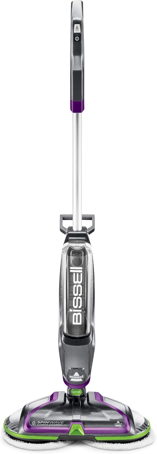 BISSELL® Spinwave Cordless Pet Hard Floor Spin Mop Cleaner 18V with washable mop pads for sealed hard floors, 23157
