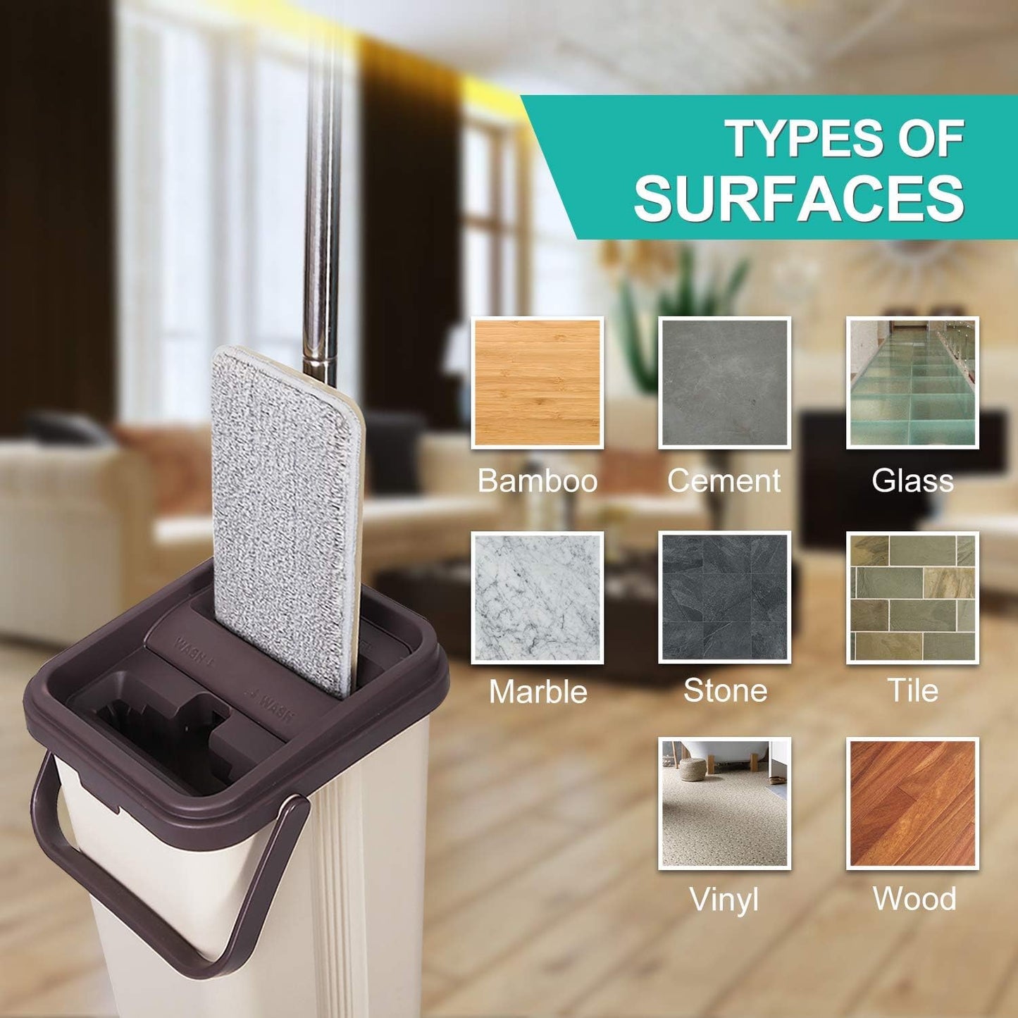 Bulletproof Microfiber Mop Replacement Heads - Washable Pads for Floor Cleaning Compatible with Tethys & Most 11” - 13” Flat Squeeze Mops for Wet/Dry Mopping, Sanitizing, and Scrubbing Hardwood