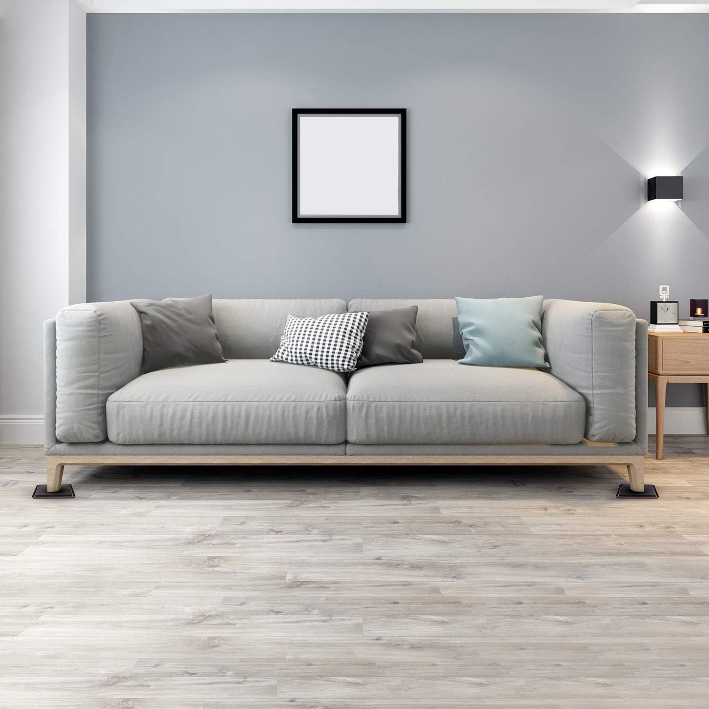 Ezprotekt 8 Pack Reusable Large Furniture Movers Sliders for Carpet, 5" Round Furniture Moving Pads, Carpet Sliders for Heavy Duty Sofa Bed Couch Fridge, Move Items Easily and Quickly (Black)