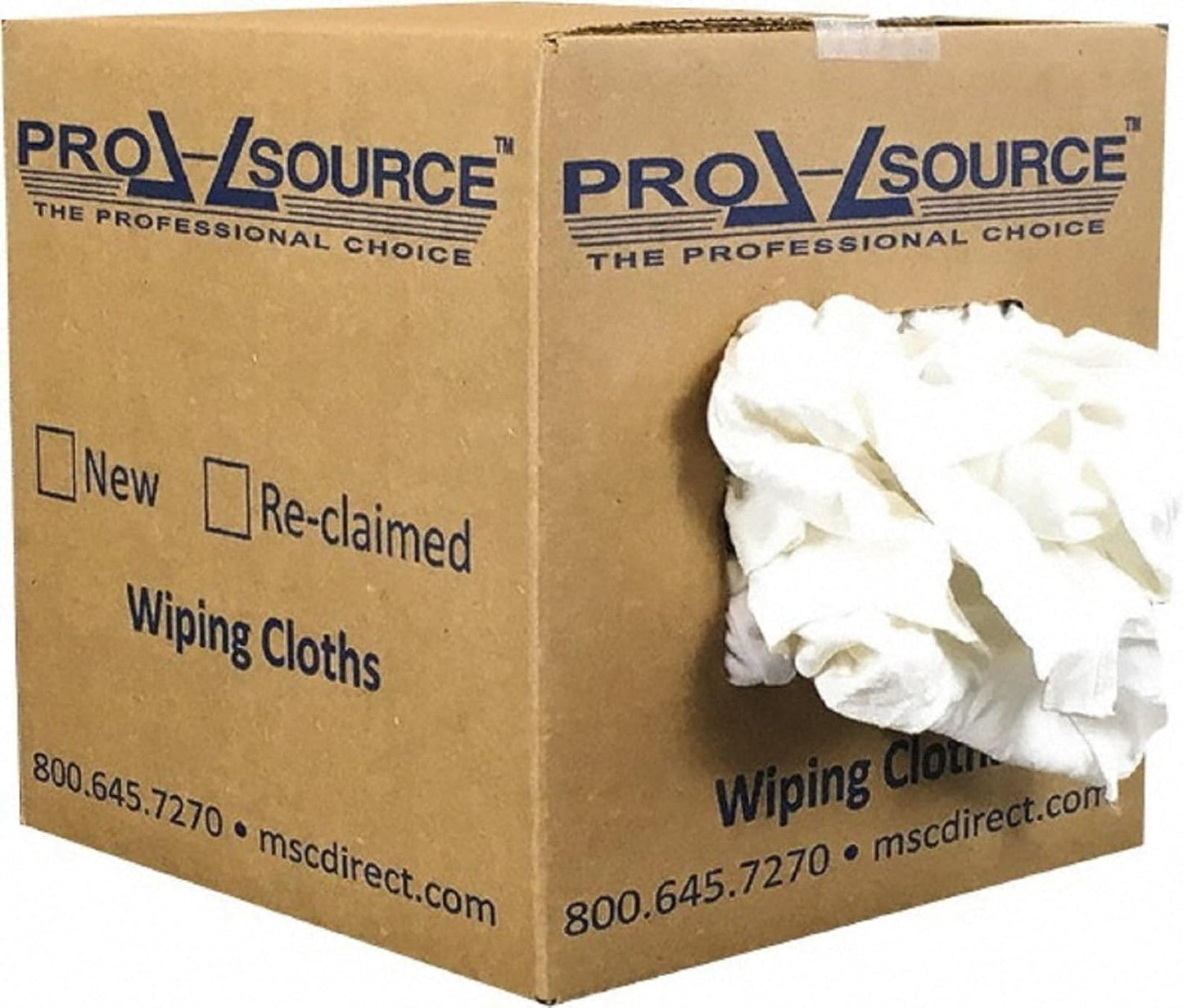 PRO SOURCE Reclaimed White Cotton T-Shirt Cloth Shop Rags, Sold by Weight (10 lb)