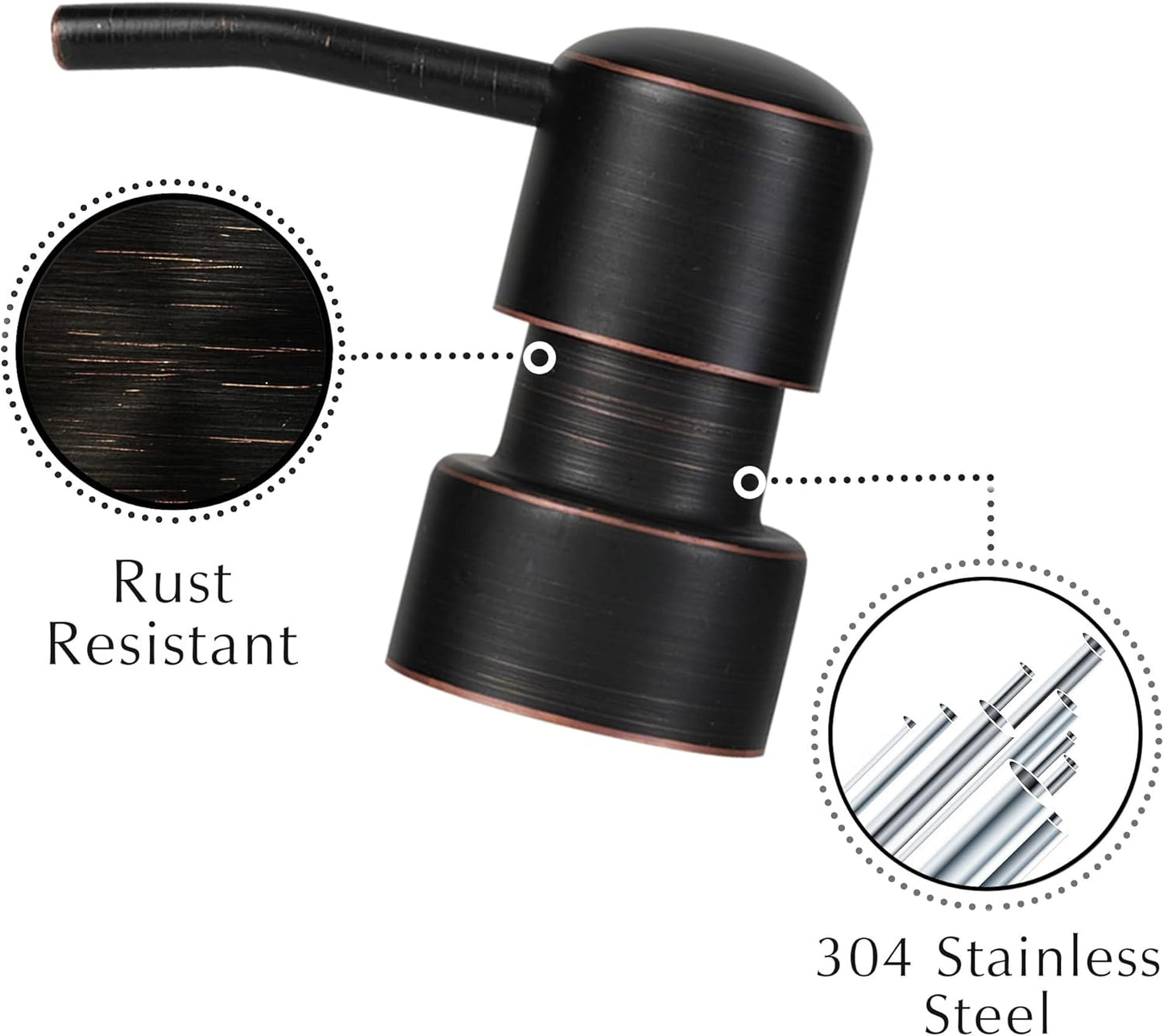 Emerson Essentials Soap Dispenser, Dish Soap Dispenser, Soap Bottle Farmhouse - Hand Soap Dispenser, Kitchen Soap Dispenser Set - Glass Soap Dispenser with Pump and Labels, 16 Oz, 2 Pack