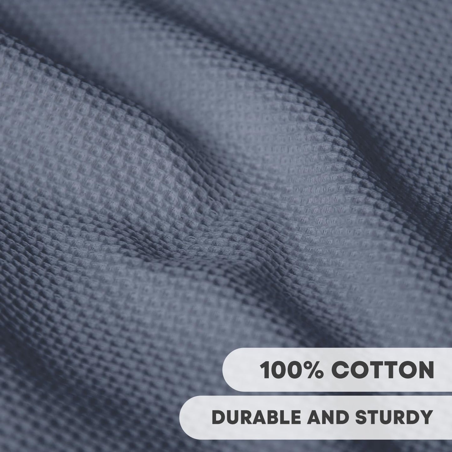 Artoid Mode 100% Cotton Dark Grey Waffle Weave Kitchen Dish Cloths, 13x28 Inch Ultra Soft Absorbent Quick Drying Kitchen Dish Towels Set of 4