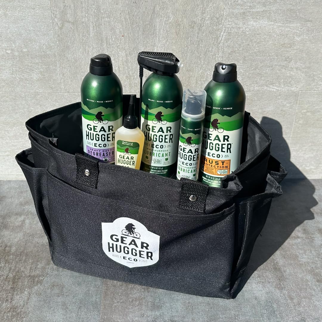 Gear Hugger Go-Bag - Lubricant, Degreaser, Dry Bike Lubricant & Rust Remover - Eco-Friendly, Garage Door Lubricant, Heavy Duty Oven Cleaner & Rust Protection - Plant-Based, No Petroleum, No PTFE