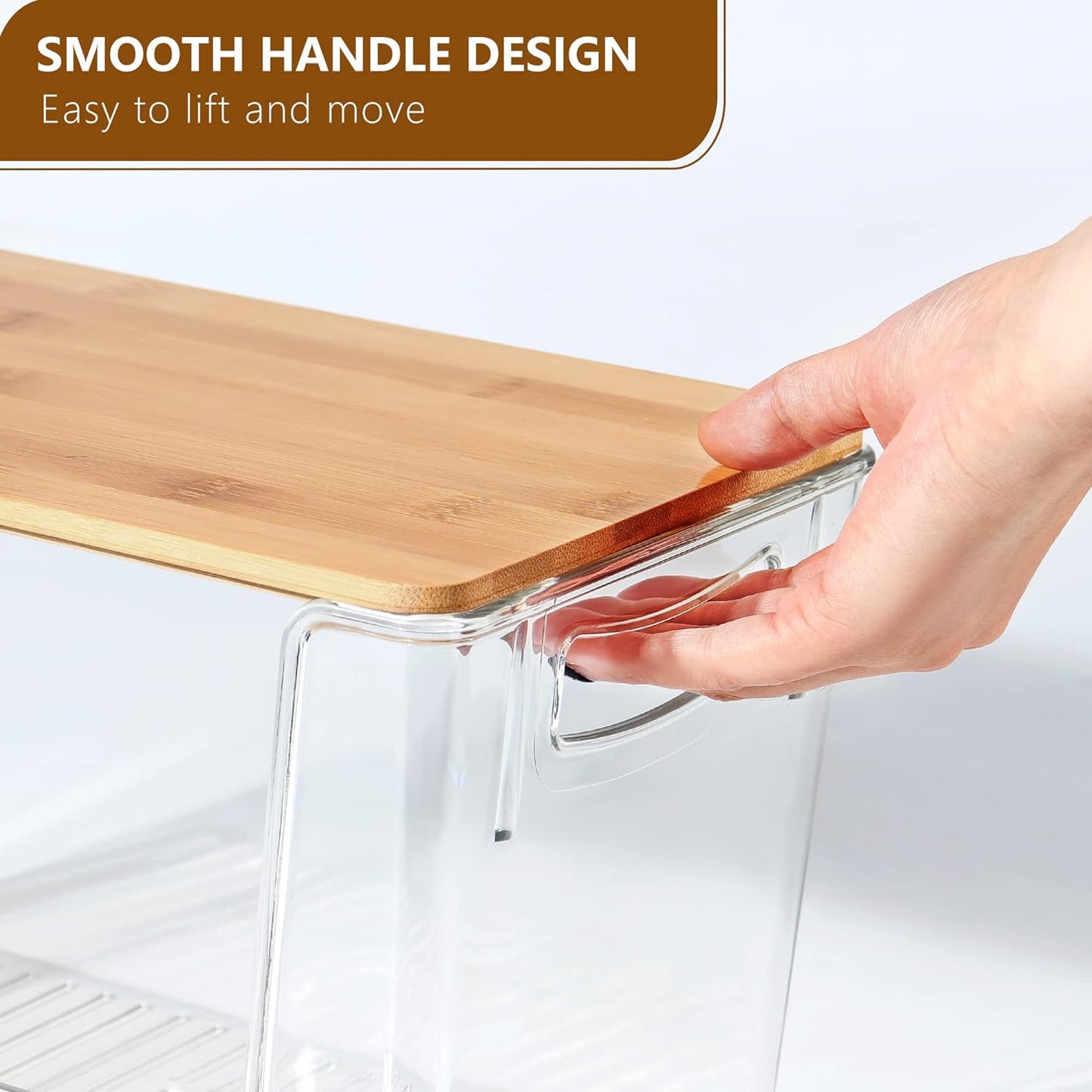 2 Pack Trash Bag Holder Dispenser, Extra Large Garbage Bags Holder, Stackable Trash Bag Holder with Bamboo Top for Laundry Room & Under Sink