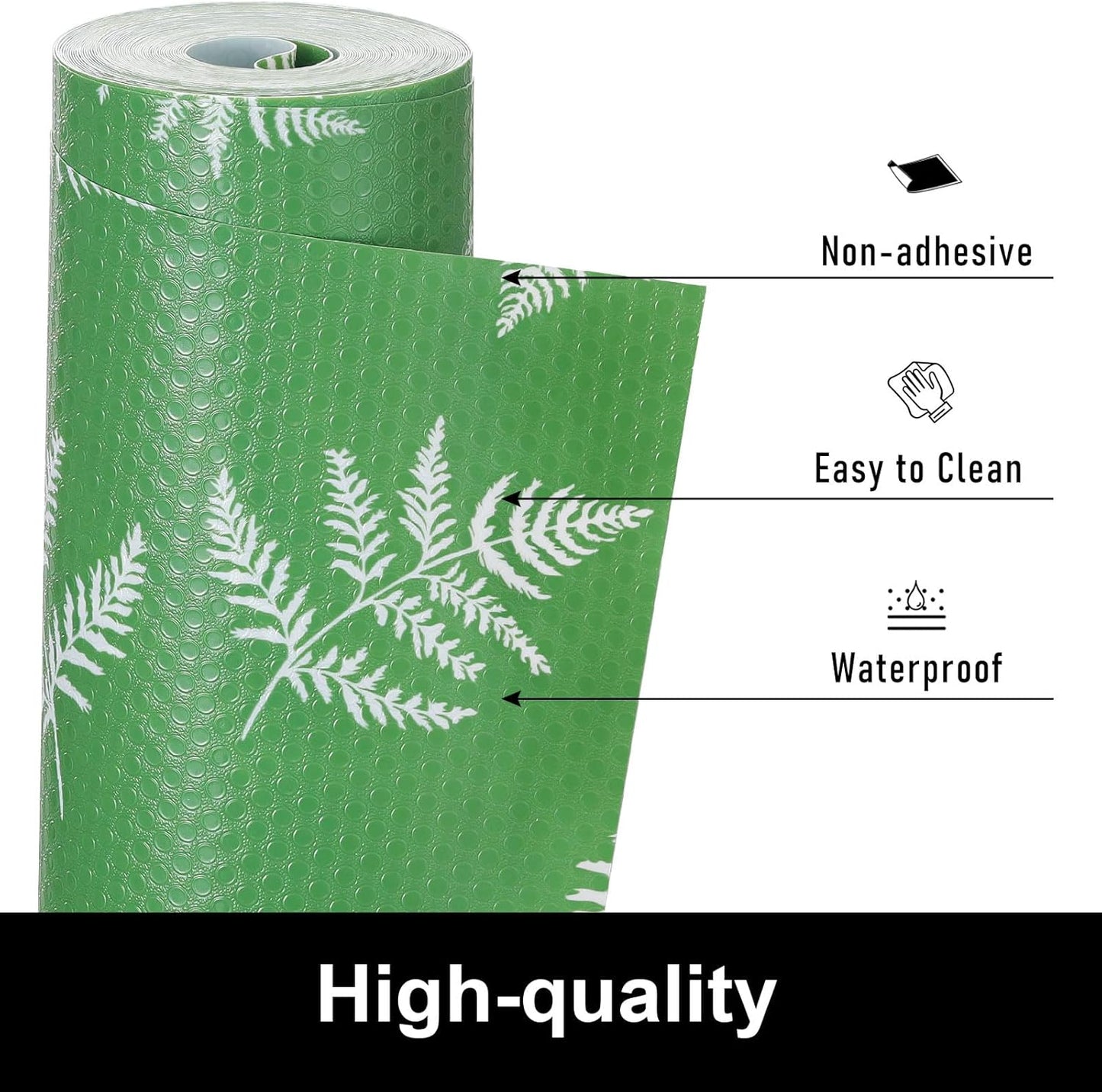 Cooyes Shelf Liner Drawer Liners, Shelf Liners for Kitchen Cabinets, Non Adhesive Cabinet Liner, EVA Waterproof Non-Slip Refrigerator Liners for Kitchen, Drawer