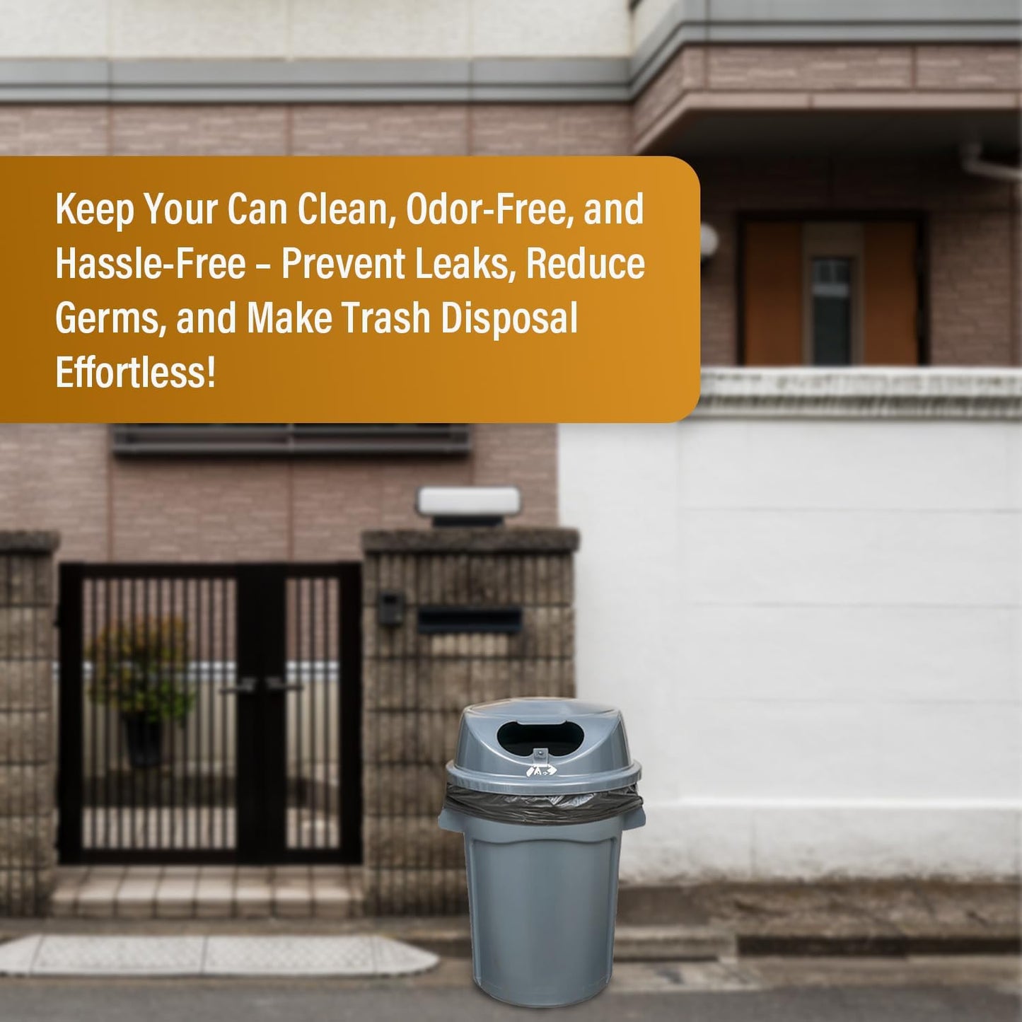 95-96 Gallon Extra-Large Black Garbage Can Liners, Heavy-Duty Trash Bags, 50 Bags, 1.5 Mil Thick, Ideal for Commercial & Home Use