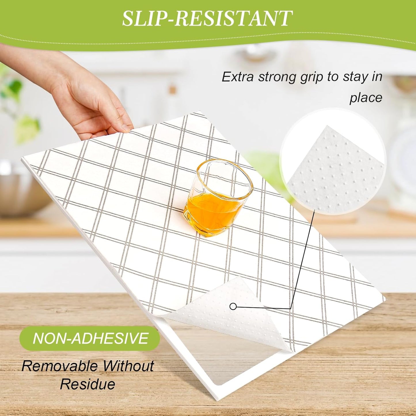 Cooyes 12pcs 12" x 24" Refrigerator Liners, Premium Absorbent Fridge Bin Liners Non-Slip Washable, Refrigerator Drawer Liners and Mats for Glass Shelves, Kitchen Cabinets, Non-Adhesive