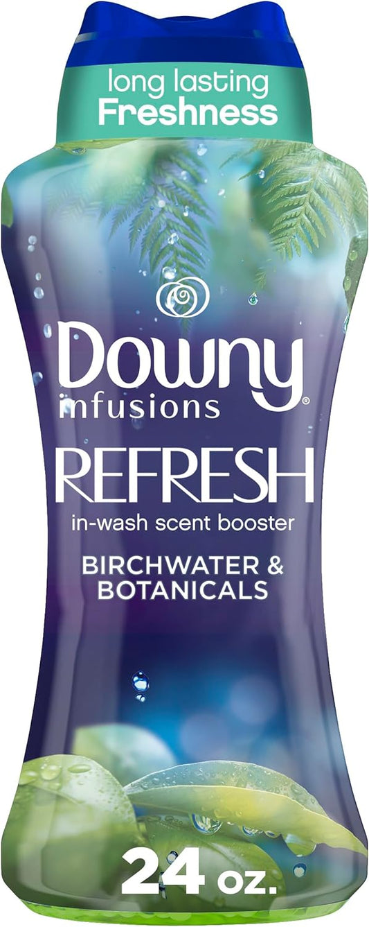 Downy Infusions In-Wash Scent Booster Beads, Refresh, Birch Water & Botanicals, 24 oz