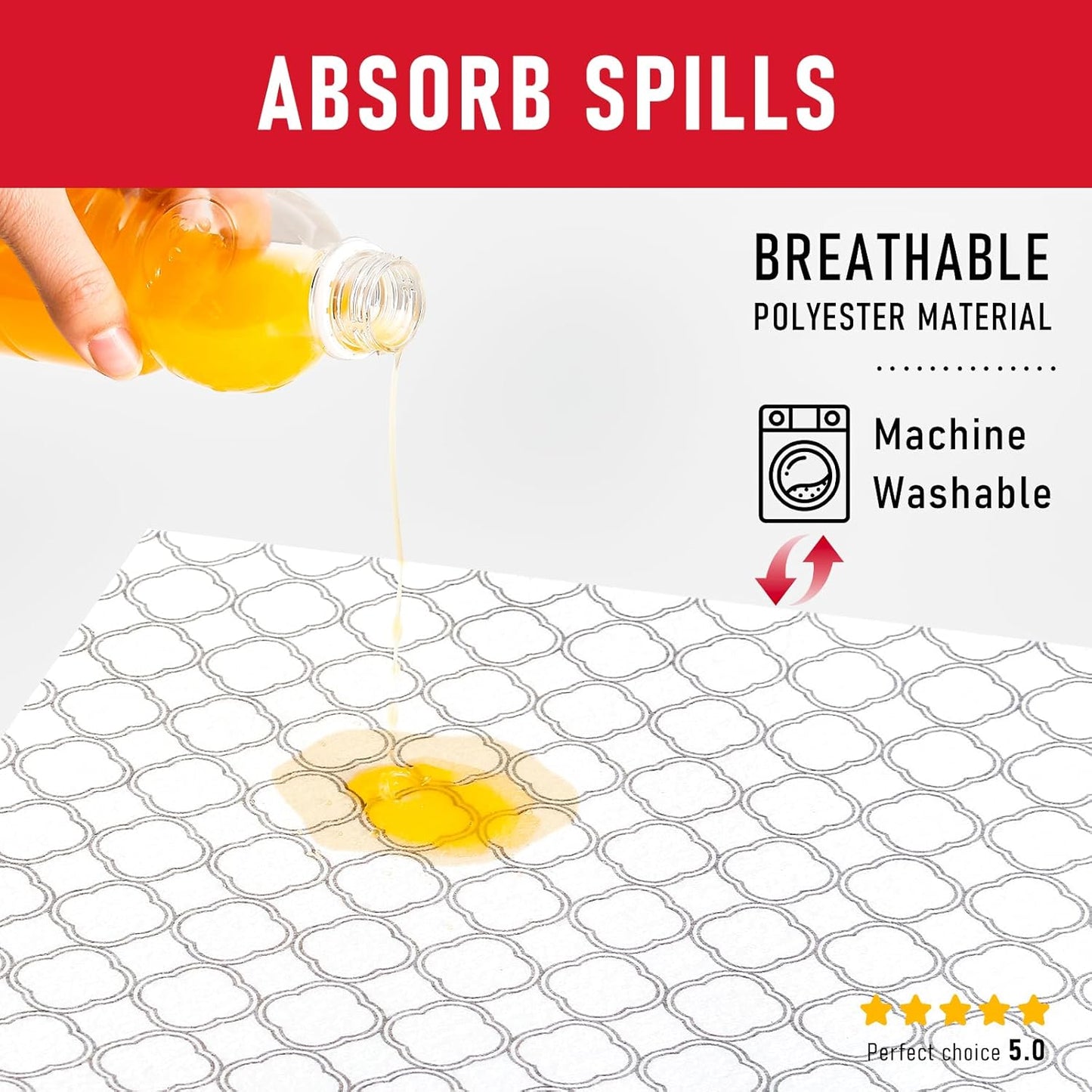 Cooyes Non Slip Refrigerator Liners, 2-in-1 Fridge Mats and Fresh-Keeping Shelf Liners, Absorbs Excess Moisture, BPA-Free, Multiple Sizes for Glass Shelves Kitchen Cabinets Drawers, 6 Pack, 12" × 24"