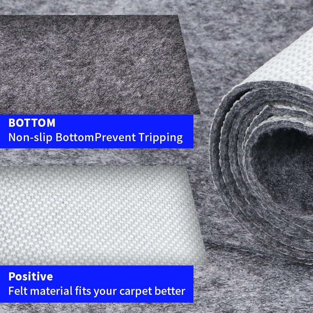 100% Waterproof Non-Slip Rug Pad 8x10 for Large Area Rugs Durable Felt Floor Protection pad for All Floors, Suitable for Cutting. Rug Pads Keep Rugs in Place and Provide Cushioning