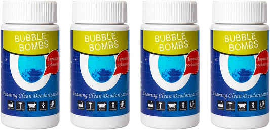 4pcs Bubble Bombs Drain Cleaner, Quick Dredge Pipeline, Powerful Sink Drain Cleaner, Magic Fast Foaming Pipe Dredge Powder, for Kitchen Toilet Pipeline Quick Cleaning Tool （120g*4）