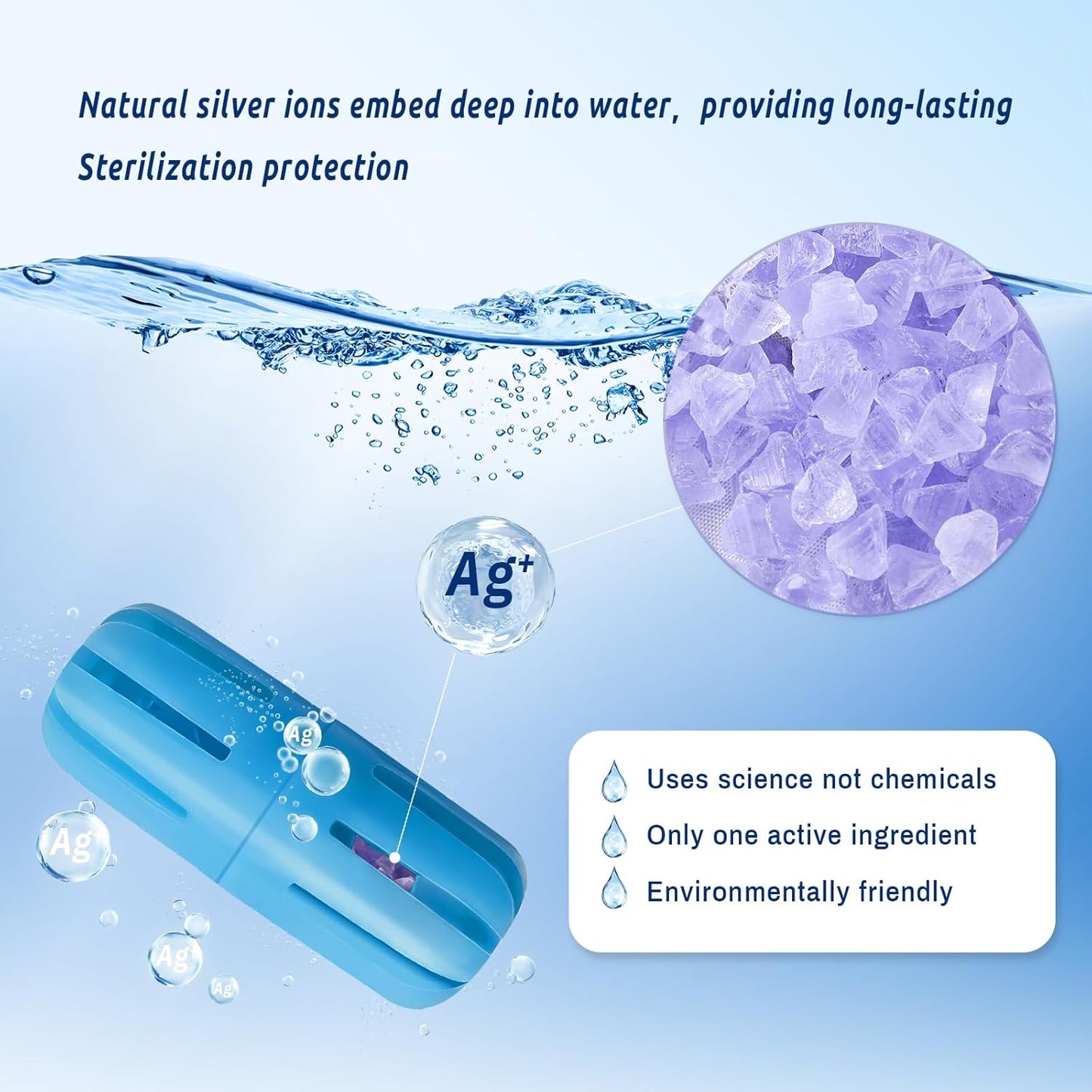 Humidifier Cleaner, 3 Pack Humidifier Cleaning Fish for Universal Humidifiers Tanks 90 Days, Purifies Water & Prevent Hard Water Build-Up, Reduce White Dust and Odors