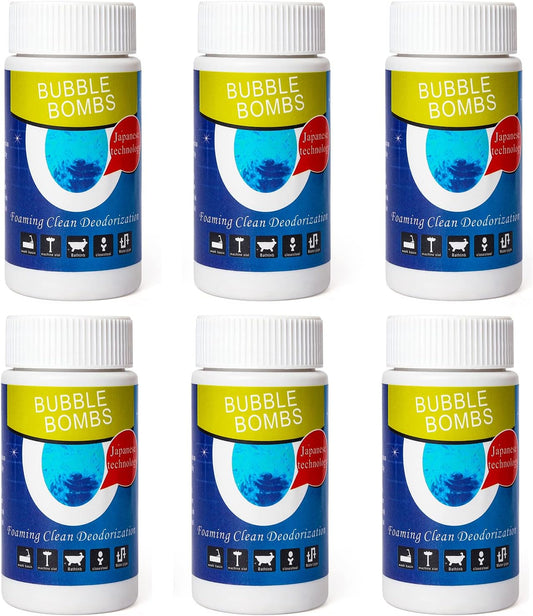 6 Pcs Bubble Bombs Drain Cleaner, Pipe Dredge Deodorant, Quick Dredge Pipeline, Powerful Sink Drain Cleaner, Magic Fast Foaming for Kitchen Toilet Pipeline Quick Cleaning Tool