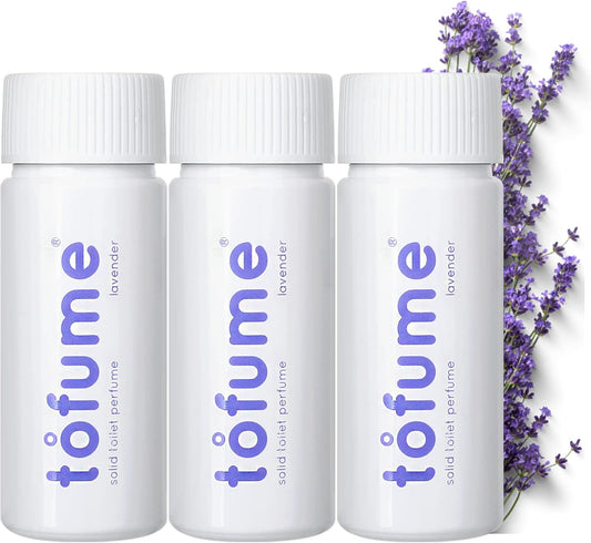 Effervescent Bathroom Air Freshener - Floral Lavender - Toilet Deodorizer, Bathroom Odor Eliminator, Toilet Freshener, Flushable Air Freshener Toilet Tablets, 3 Pack (90 Tablets)