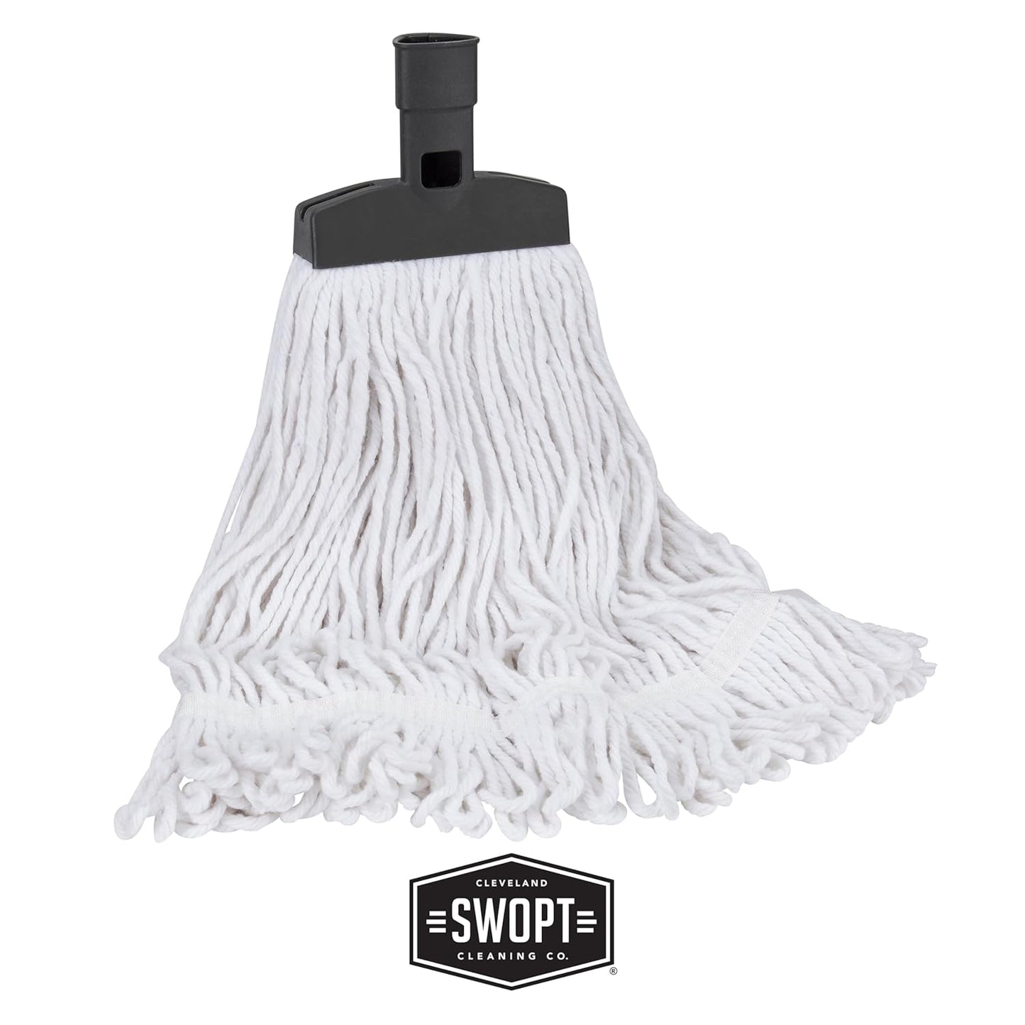 SWOPT Indoor Kit — Includes 18” Dust Mop, Cotton Mop, Angle Broom, 48” and 60” Steel Handles, and Organizer — Cleaning Heads with Long Handle Interchangeable with All SWOPT Cleaning Products