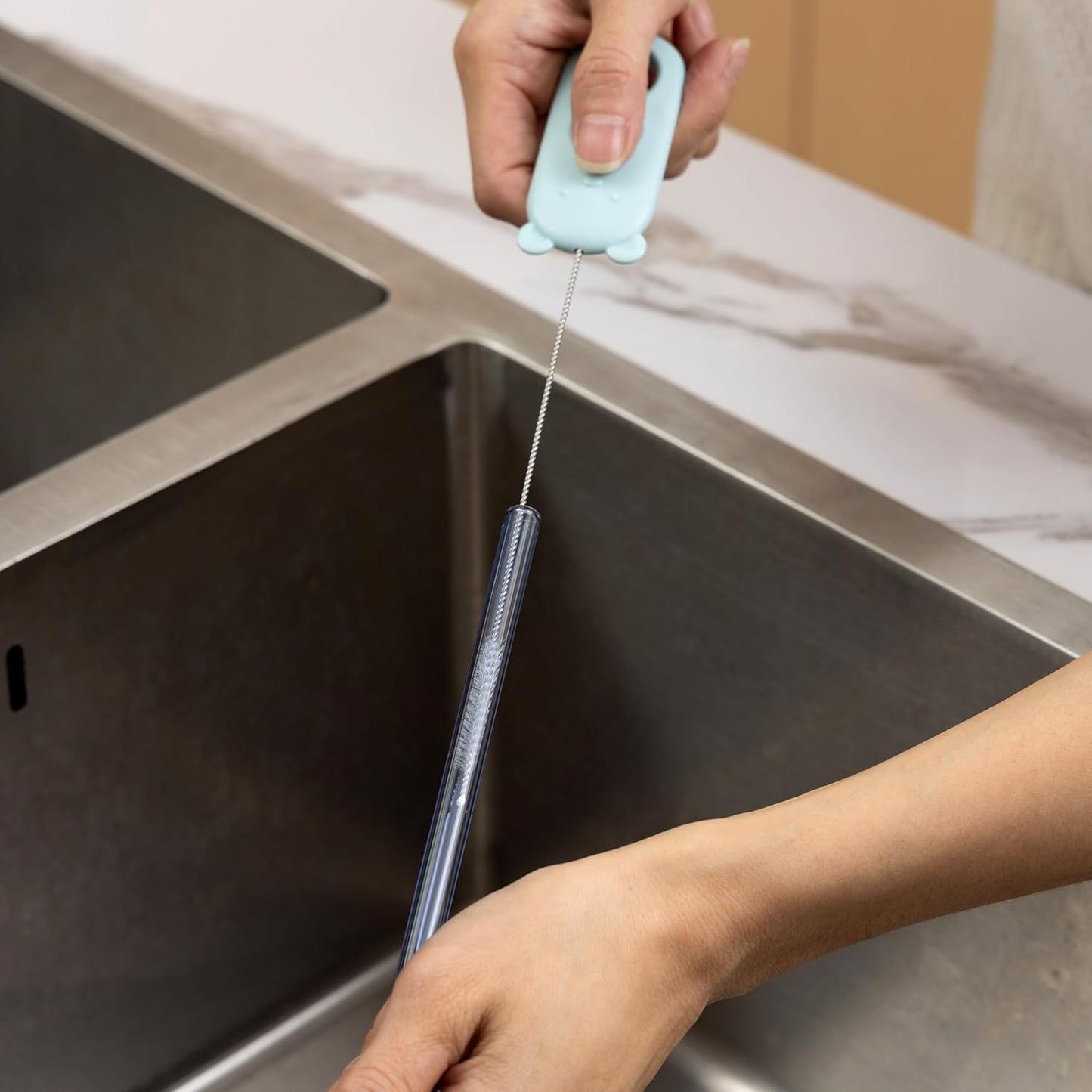 Chemimoso Straw Brushes Set of 4 - Cleaner for Metal, Glass, Smoothie Straws & Stanley Bottles