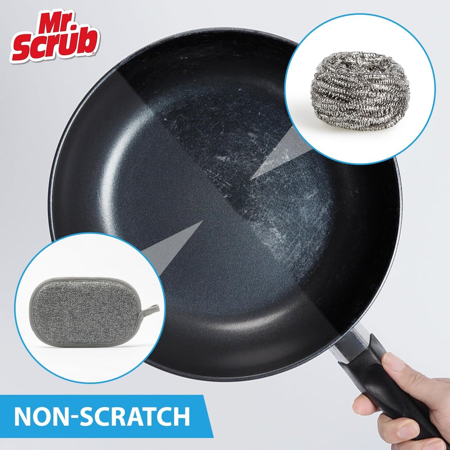 Sponges Kitchen Dish Sponge for Washing Dishes Cleaning Kitchen, All-Purpose, 6 Pack, Non Scratch, Rough Scrubbers Side for Non-Stick Cookware, Soft Microfiber Scrub Side for Dishes, Mr. Scrub