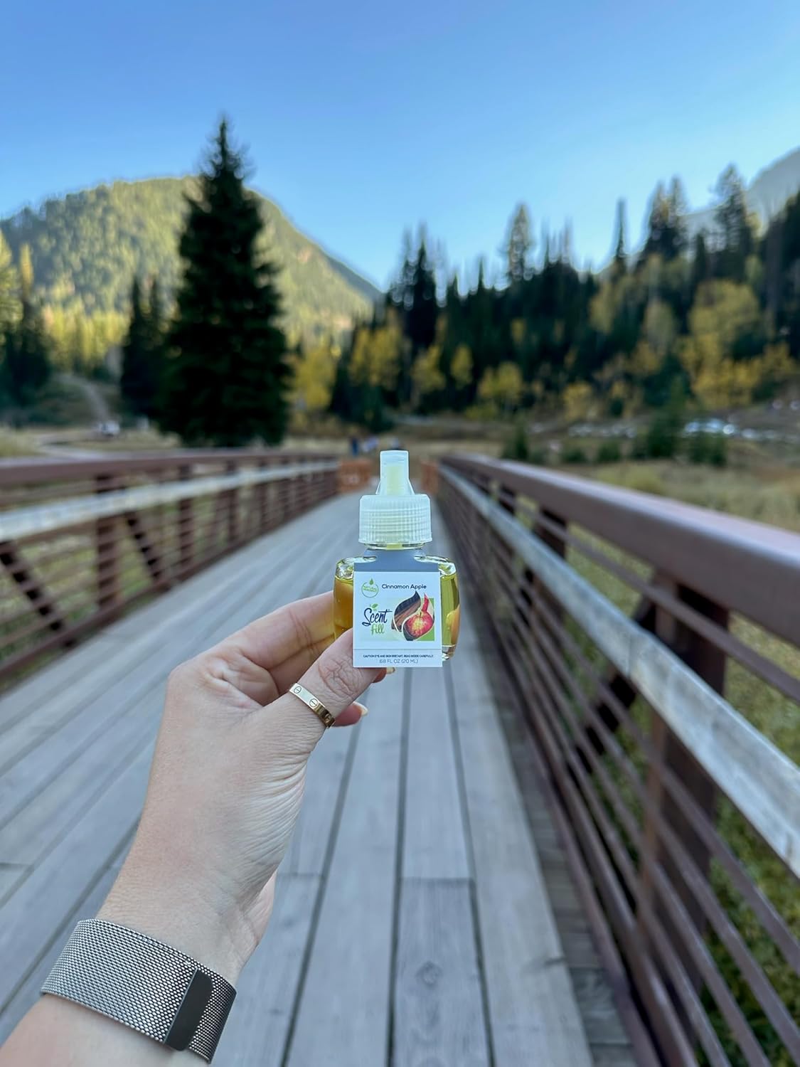 Scent Fill Cinnamon Apple Plug in Air Freshener, Scented Oil Refills, 2 Refills + Diffuser