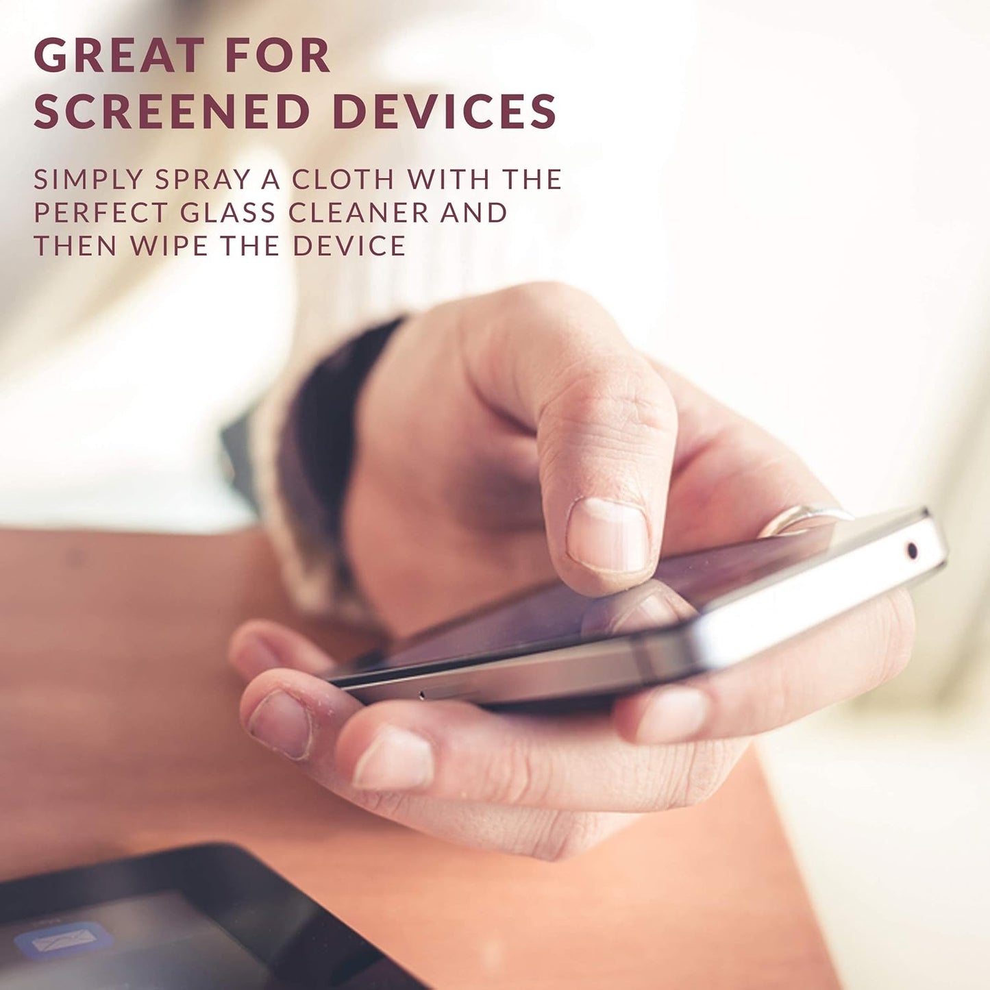 HOPE'S Perfect Glass Cleaner Spray, Streak-Free, Ammonia-Free Window, Mirror, Screen, Tinted Glass, and Shower Door Cleaner, Indoor and Outdoor Glass Surfaces, 32 Fl Oz, Pack of 12